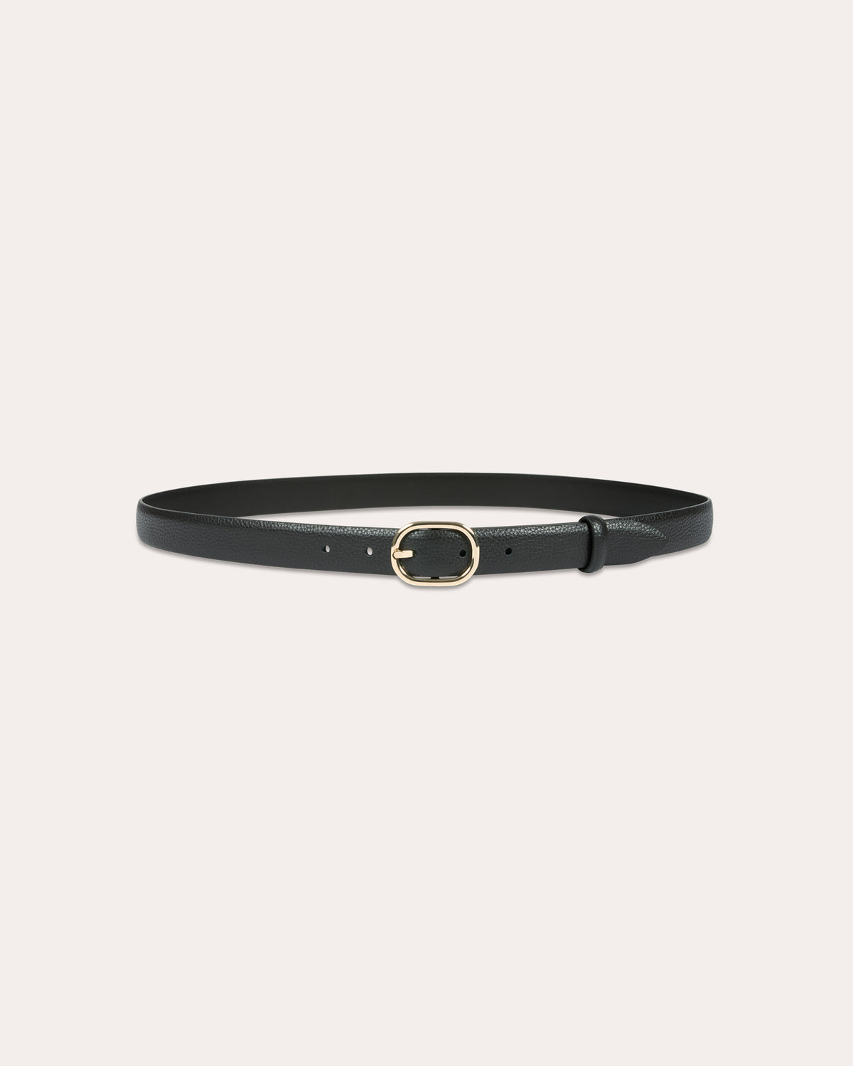 Ceinture en cuir grainé marron foncé