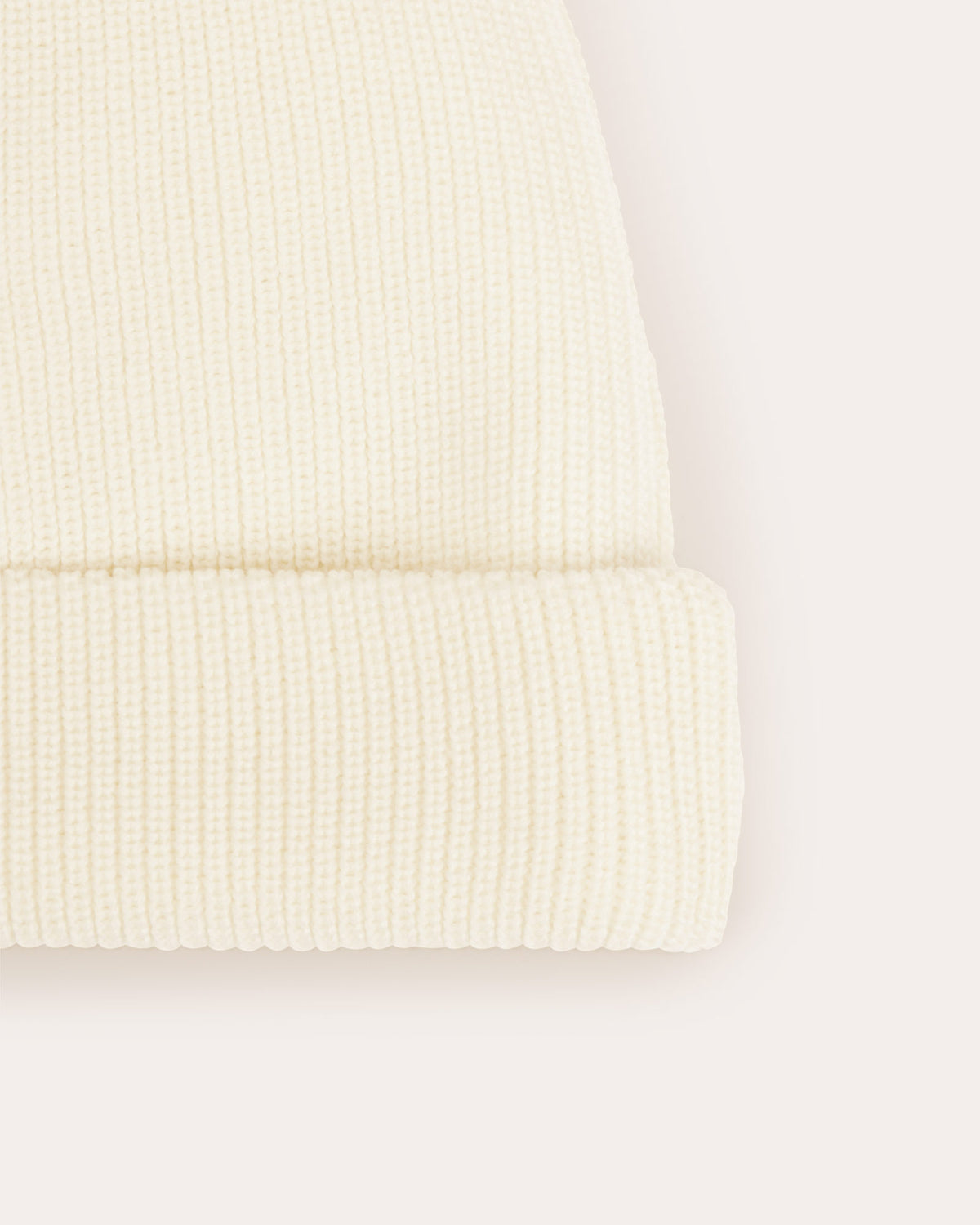 Ecru merino wool beanie