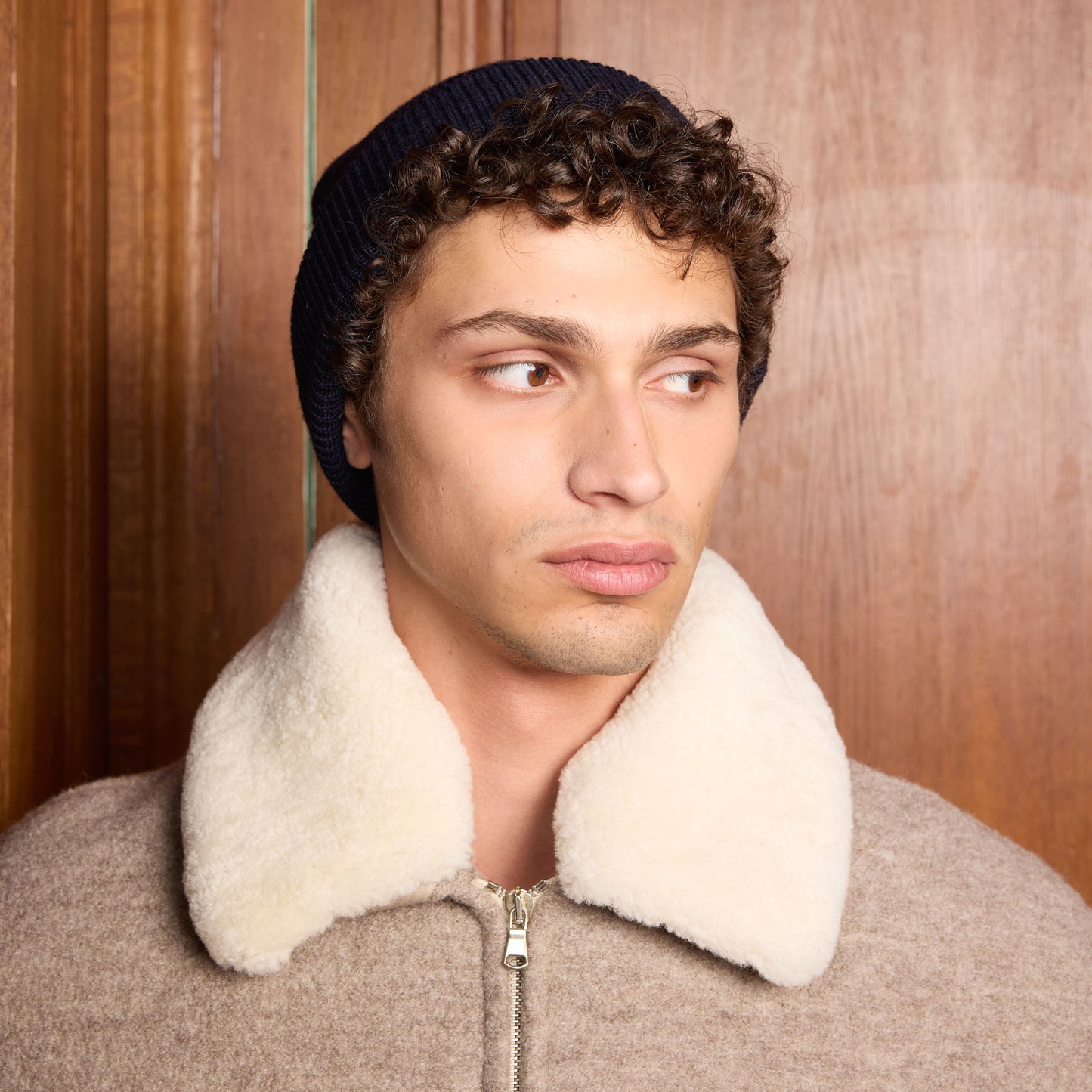 Bonnet en laine mérinos marine