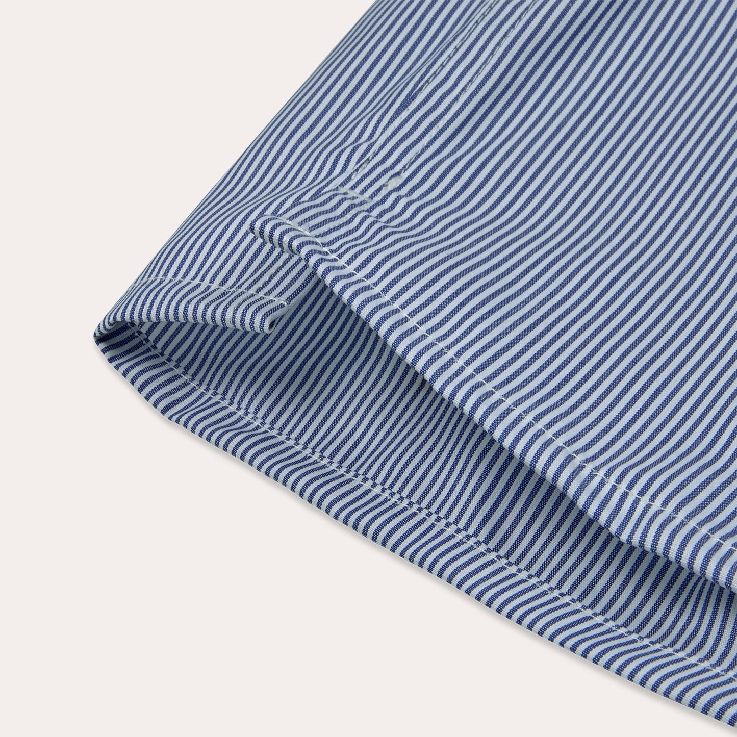 Caleçon en coton bleu foncé à rayure blanche