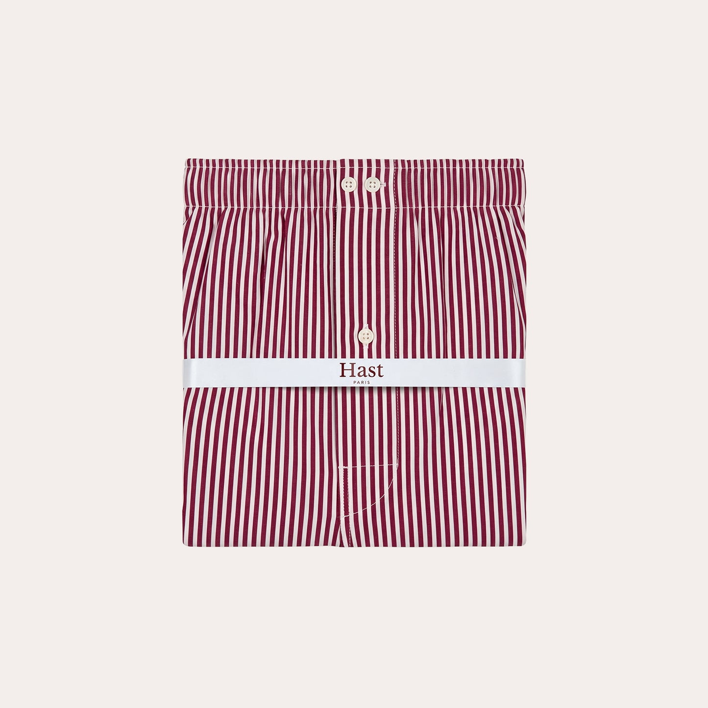 Red striped cotton boxer shorts