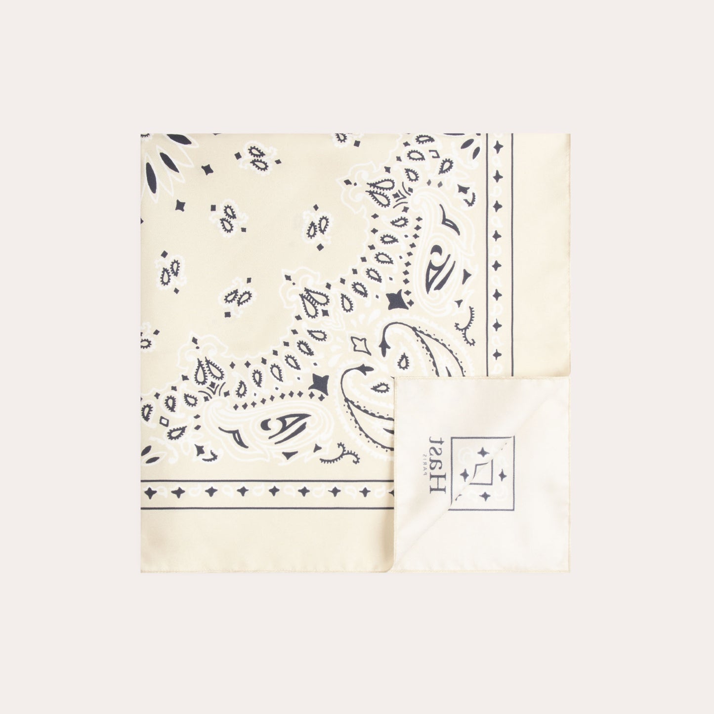 Foulard en soie écru