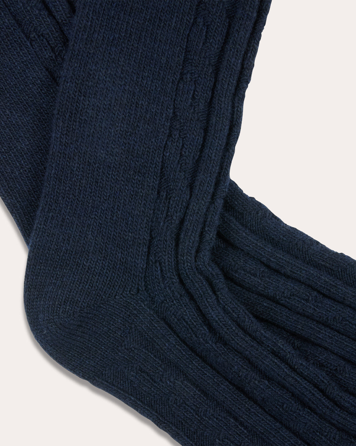Navy wool and cashmere socks