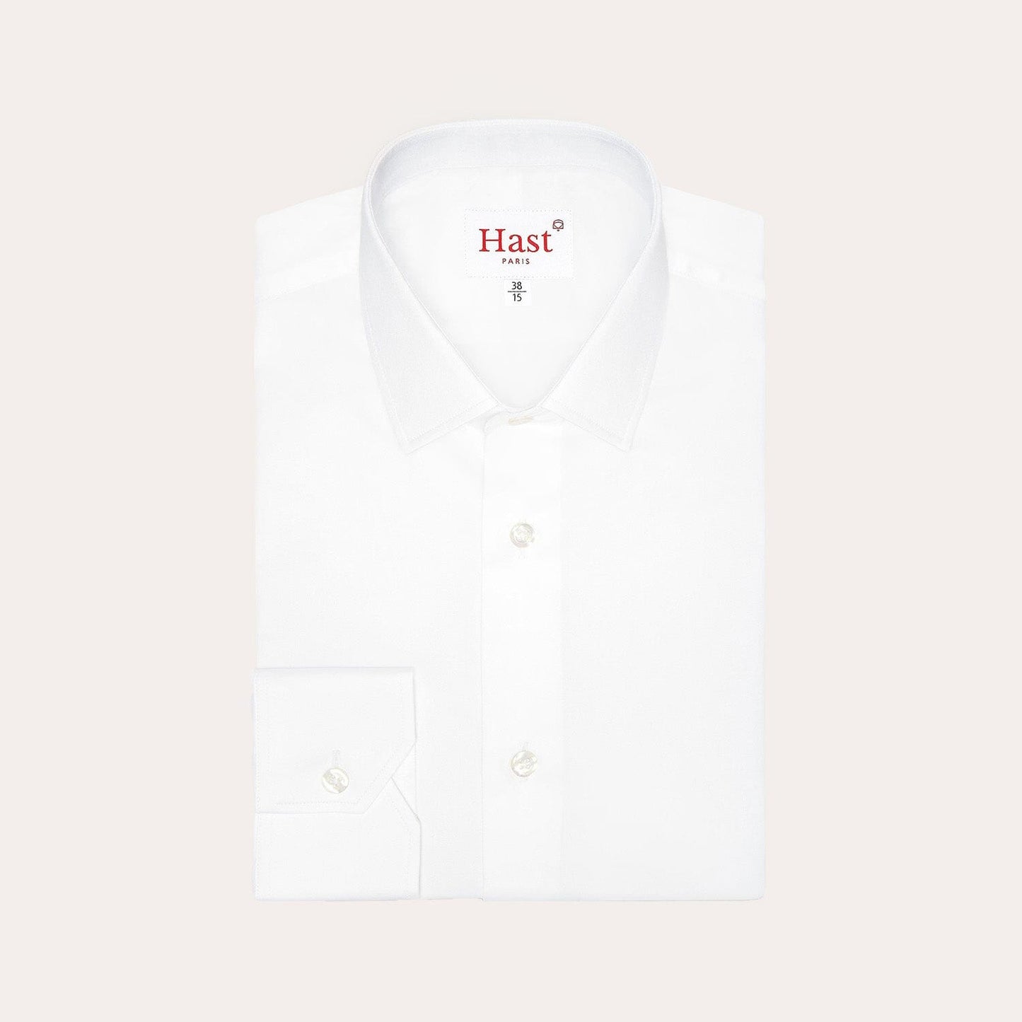 Chemise cintrée en twill double retors blanche