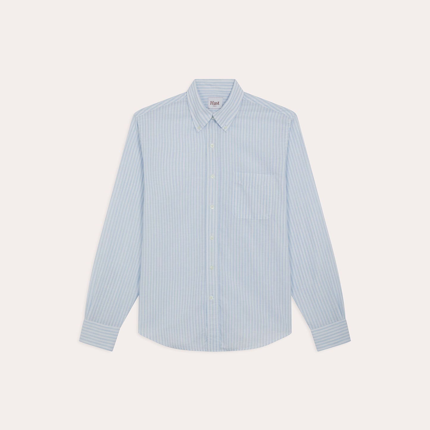 Sky blue striped cotton shirt