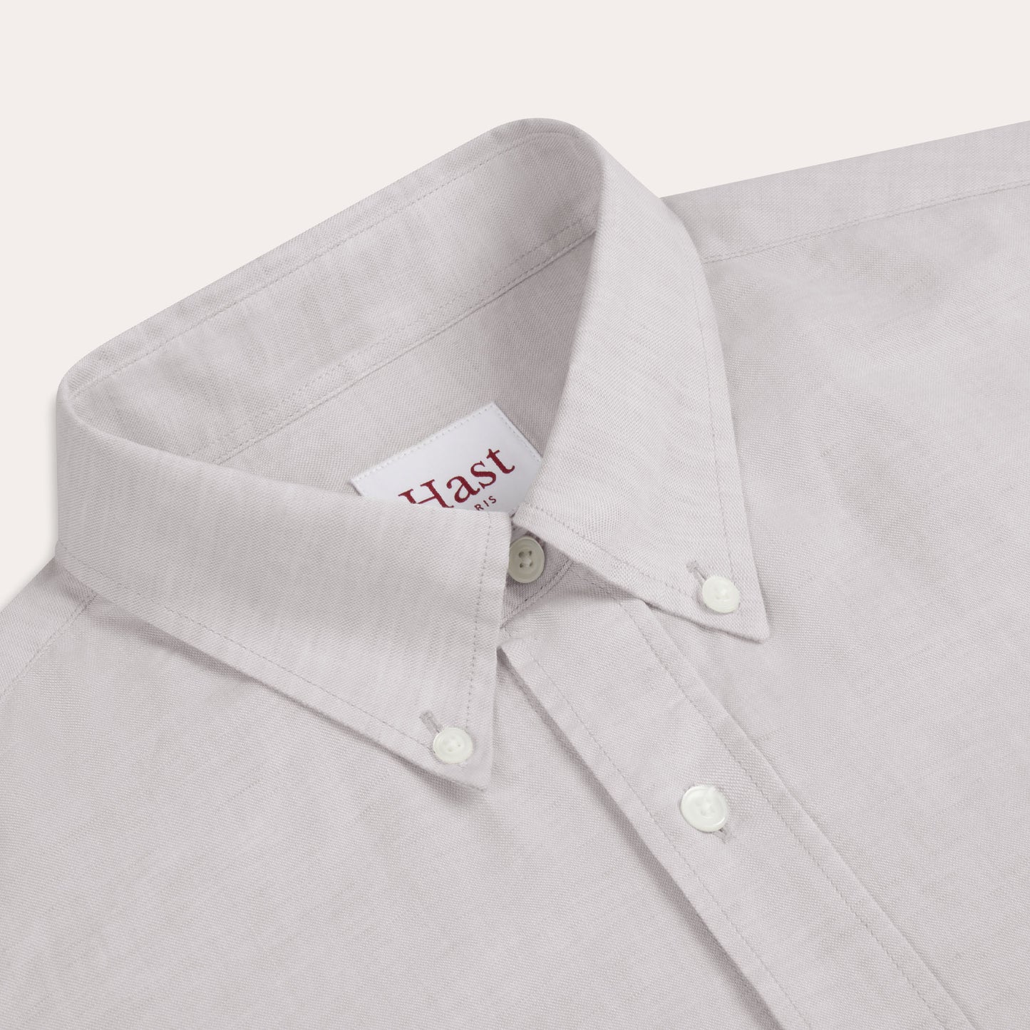 Chemise en coton et lin gris chiné