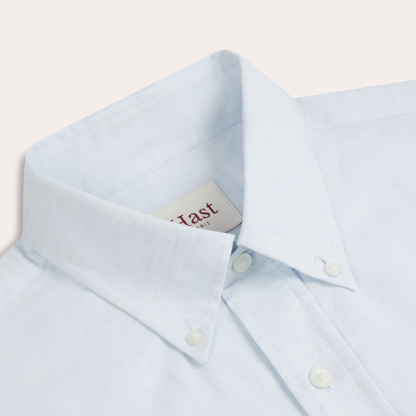 Chemise en coton et lin bleu ciel