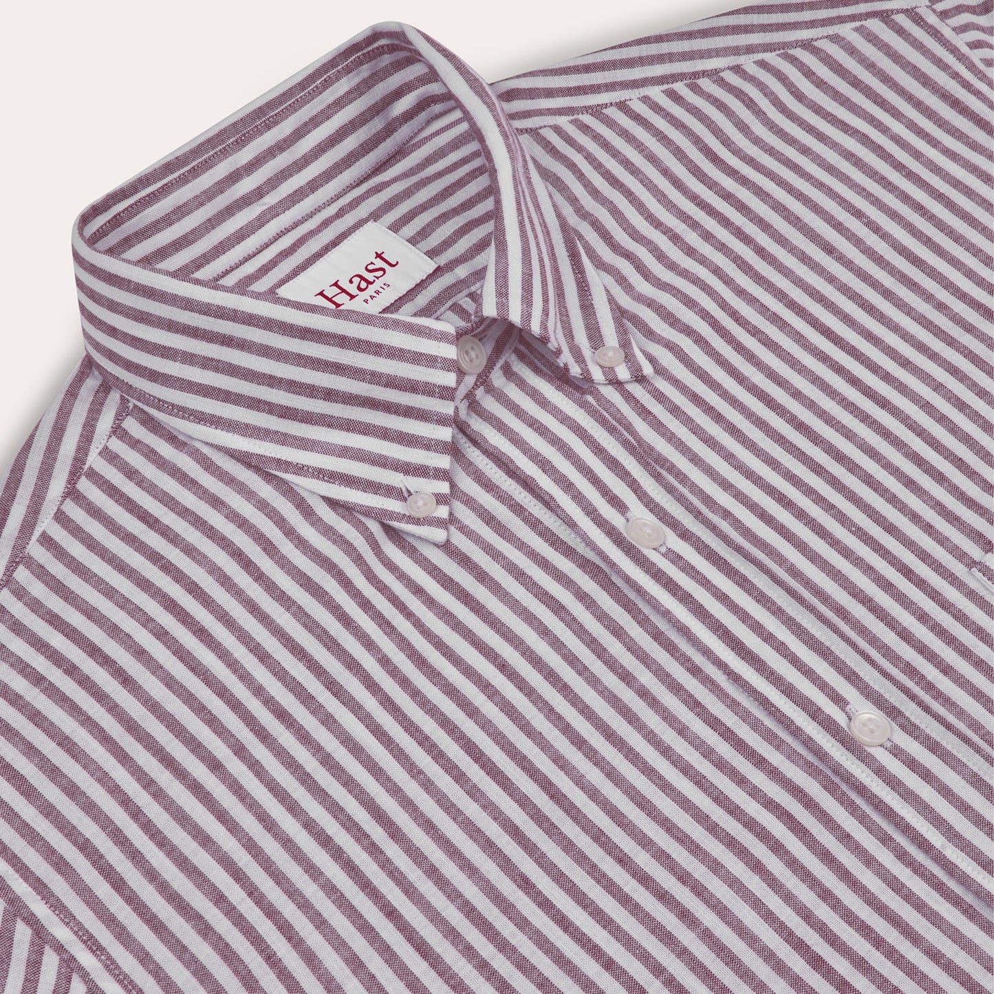 Bordeaux striped cotton shirt