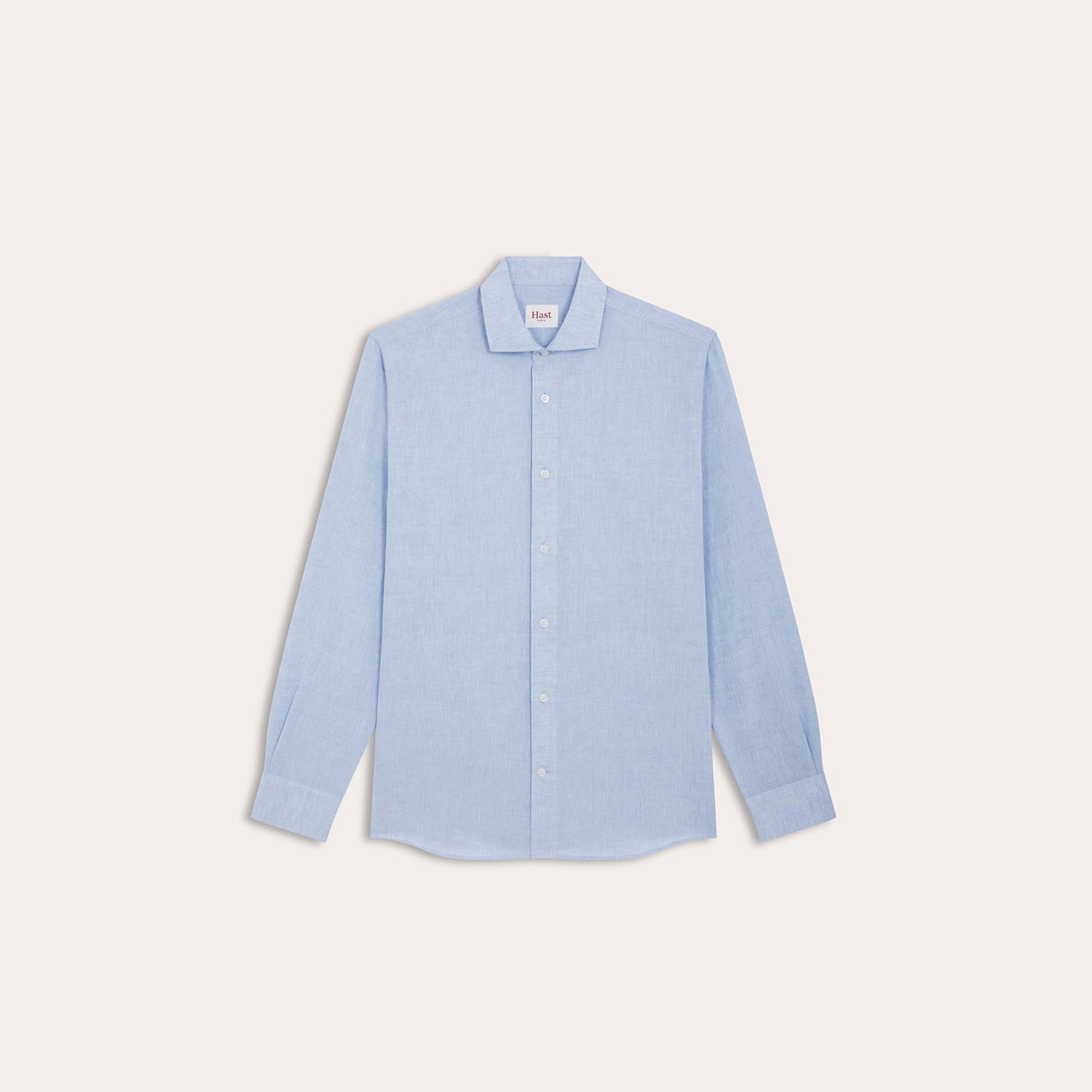 Light blue cotton and linen shirt