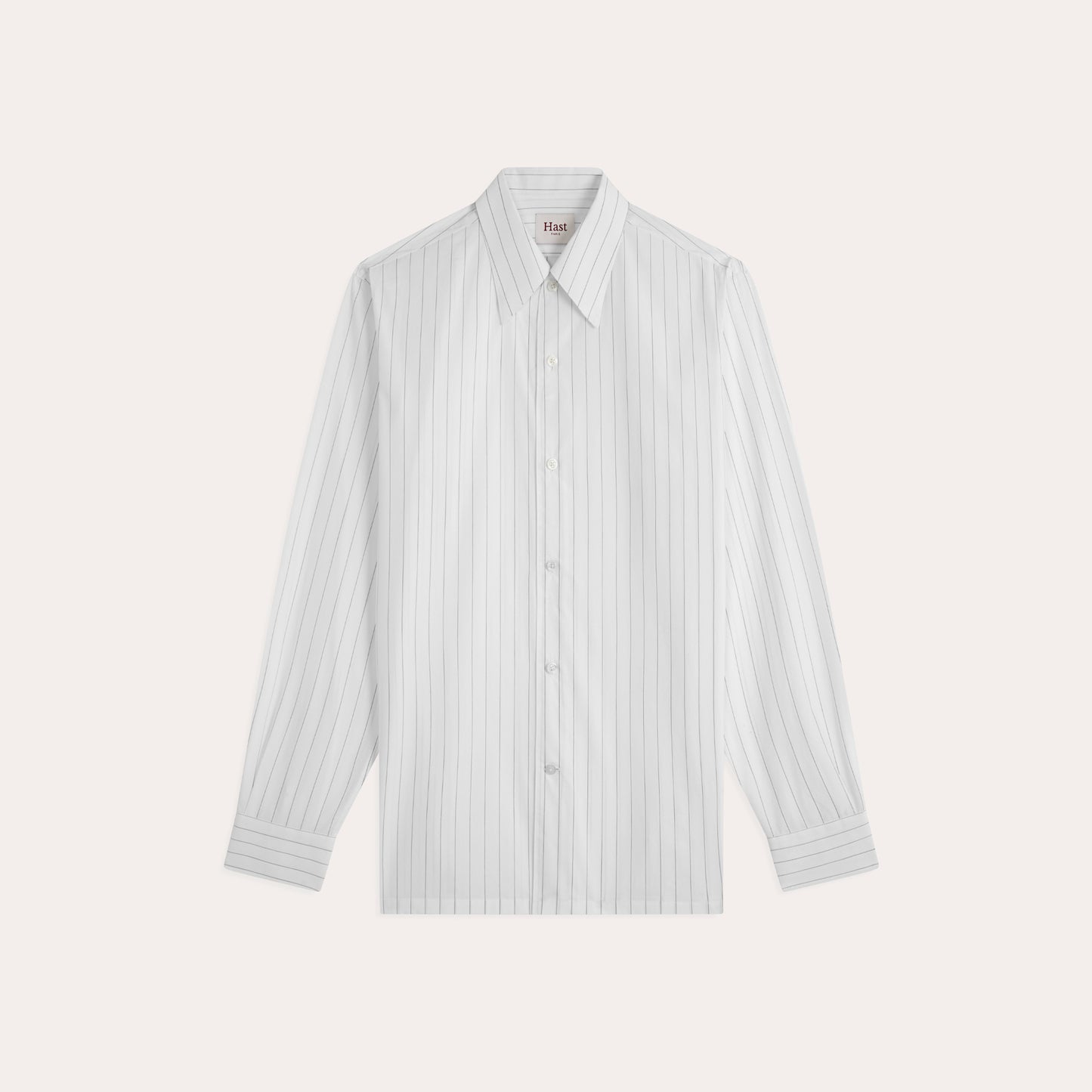 Chemise popeline blanche à rayures