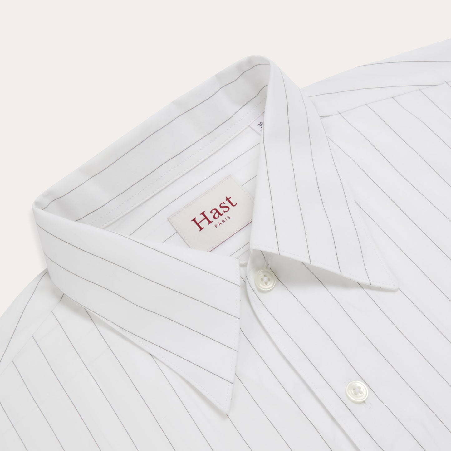 Chemise popeline blanche à rayures