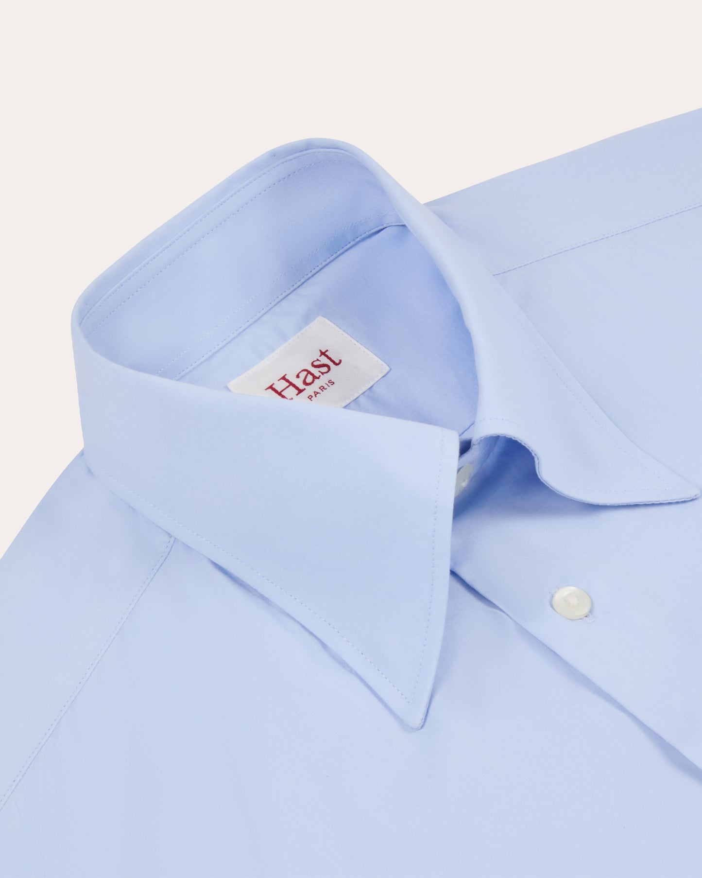 Chemise formelle en popeline de coton bleu
