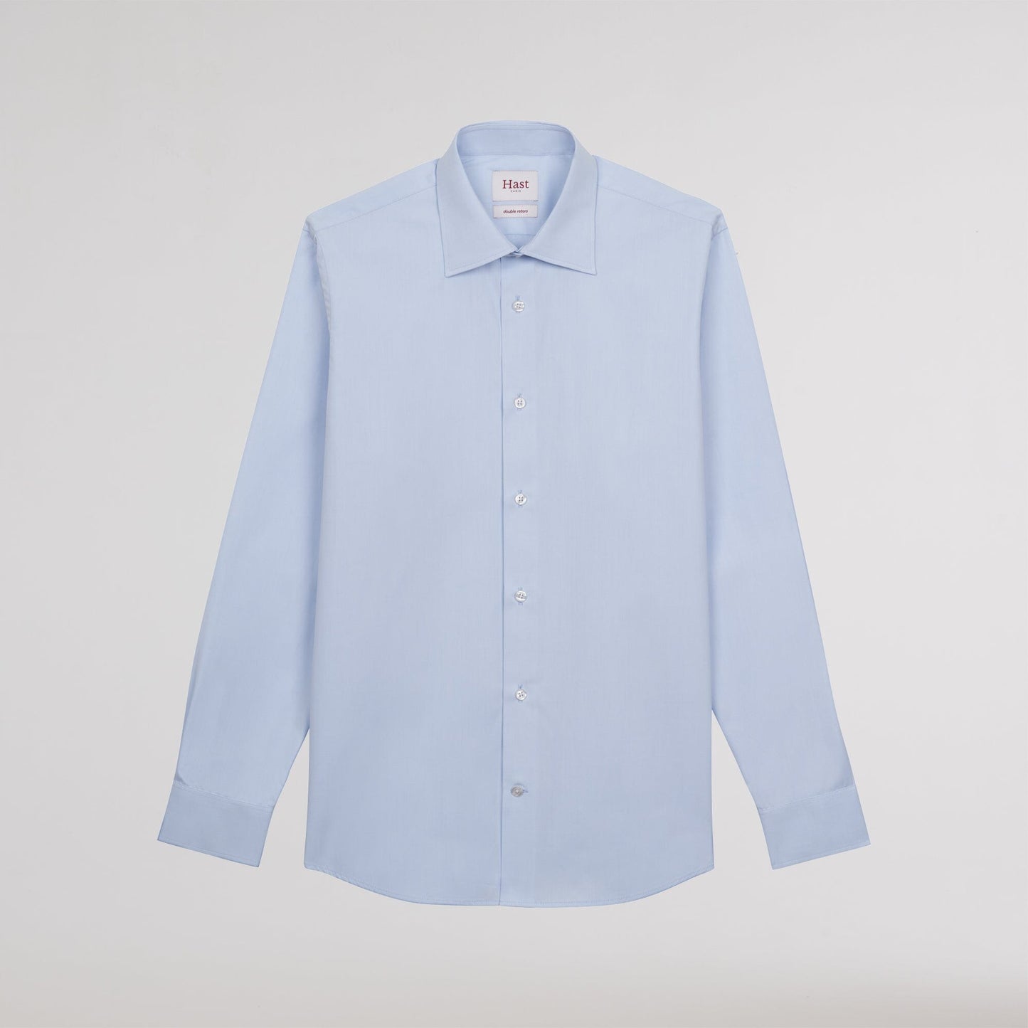 Chemise cintrée popeline double retors bleu ciel