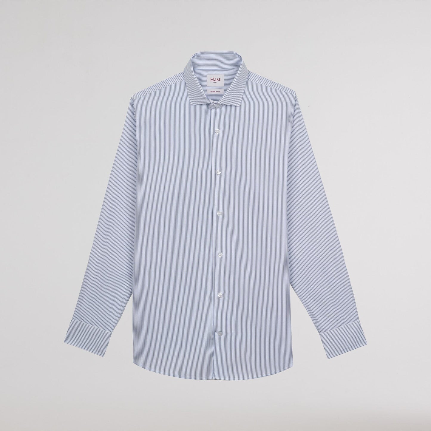 Chemise en popeline rayures bleues