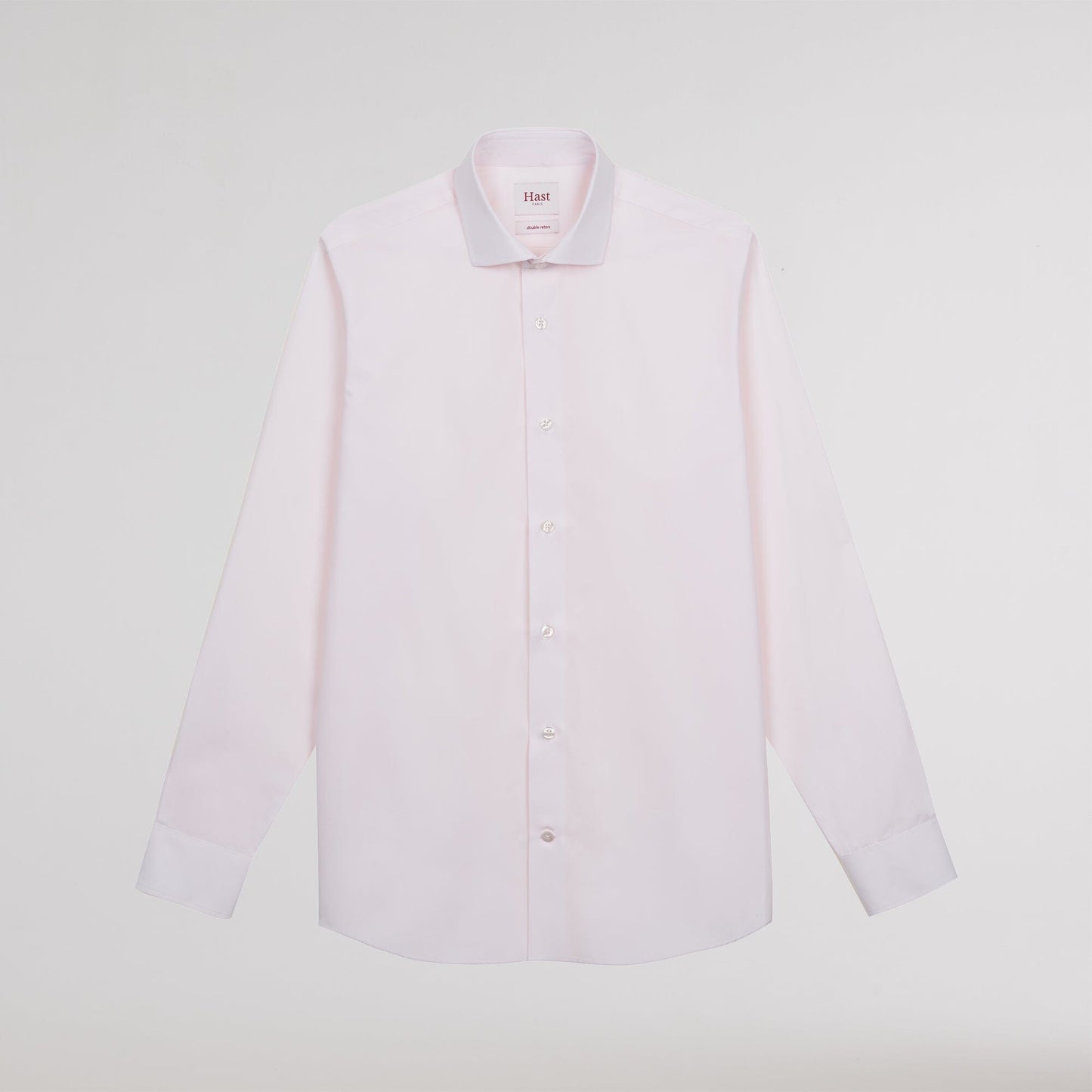 Chemise cintrée popeline double retors rose