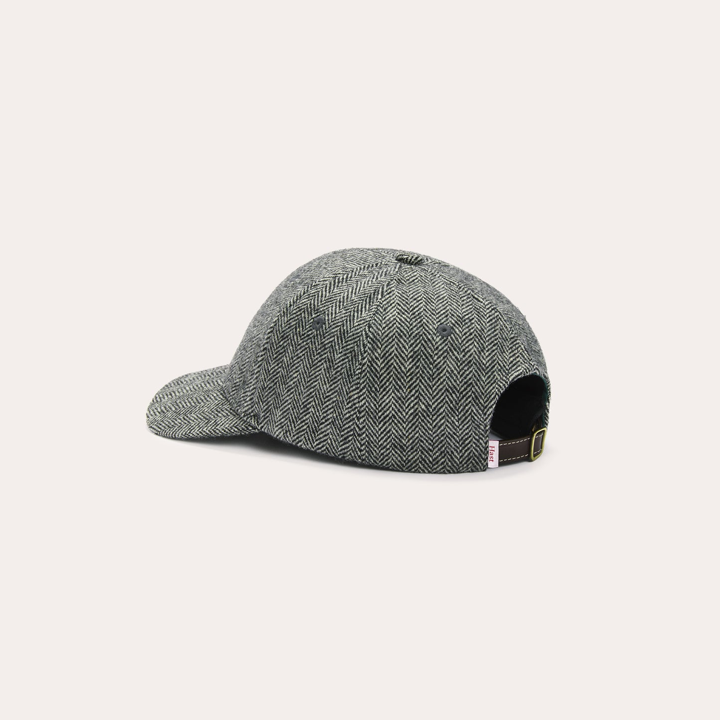 Casquette en laine à chevrons gris