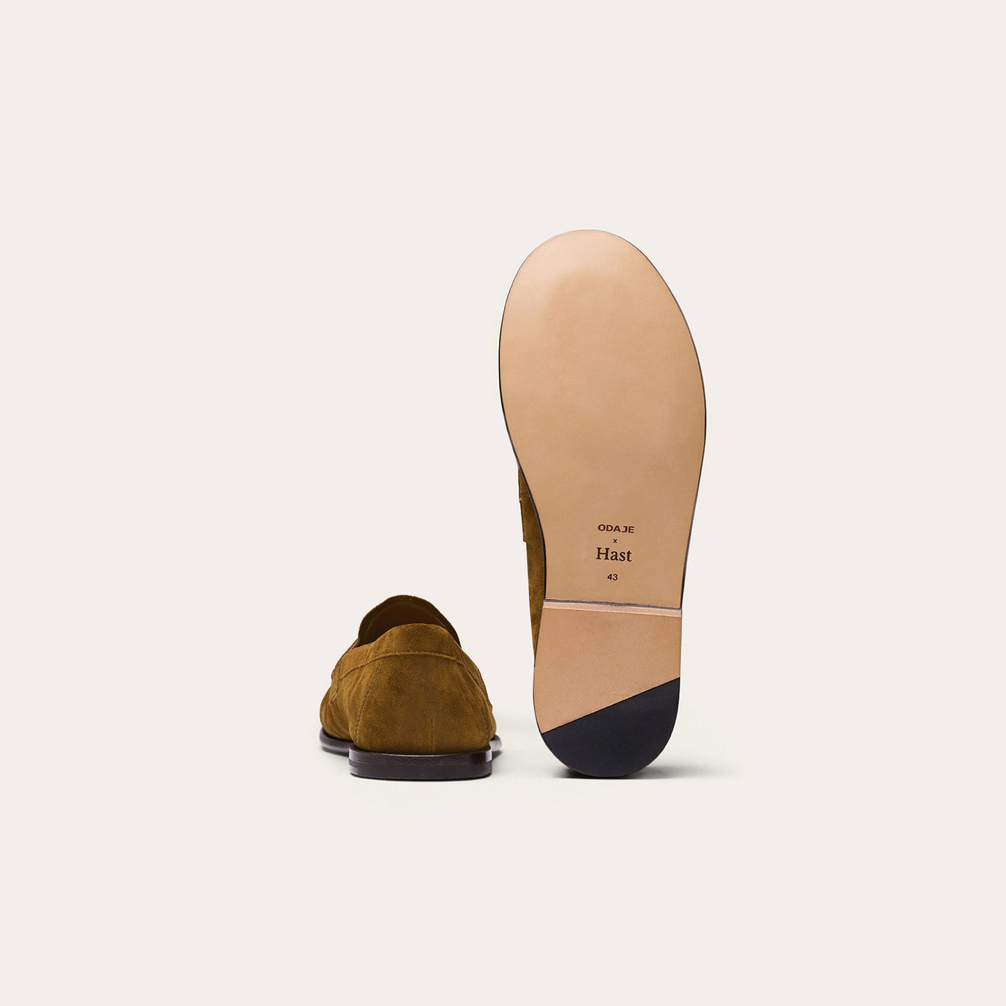 Mocassin en cuir suède kaki