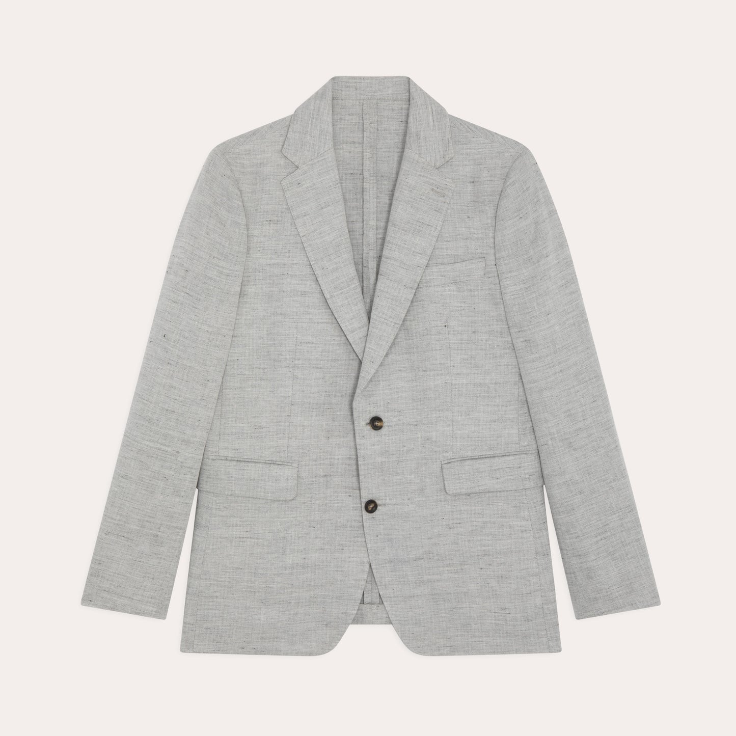 Veste en lin et coton gris chiné