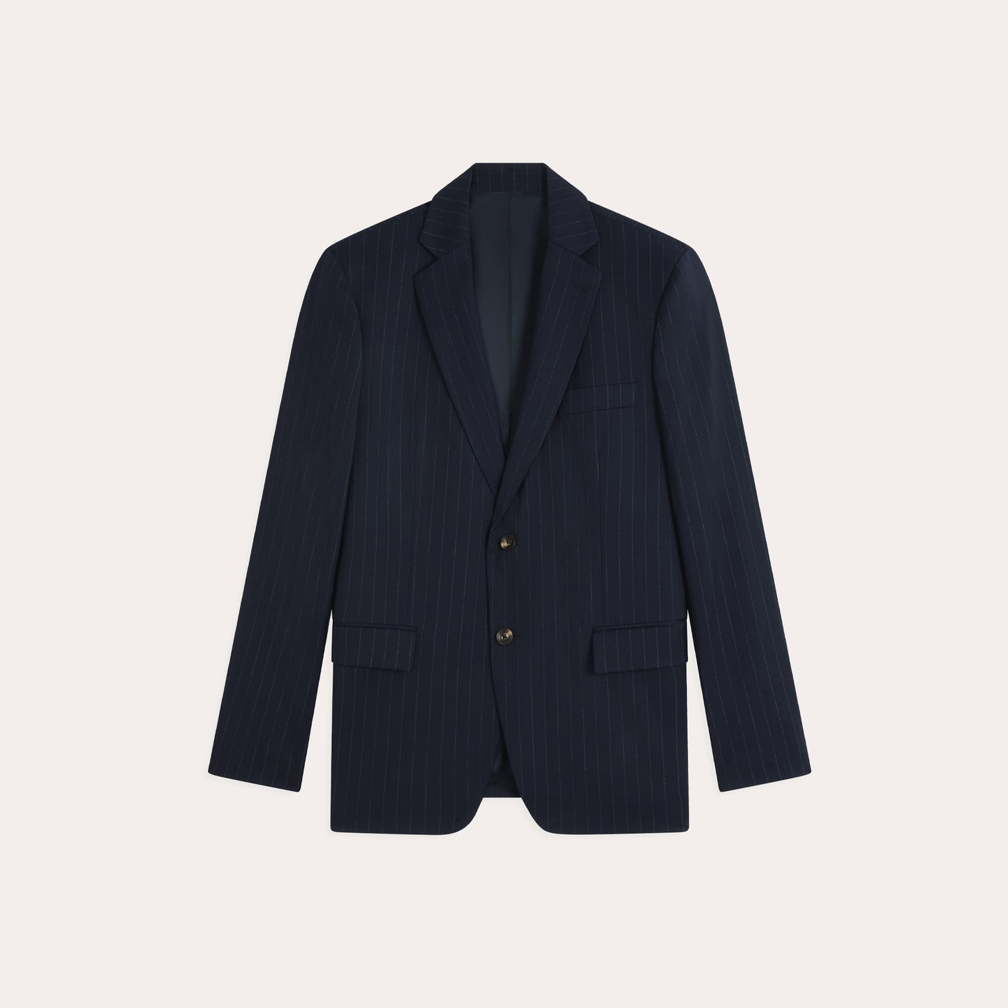 Veste en laine marine à rayures