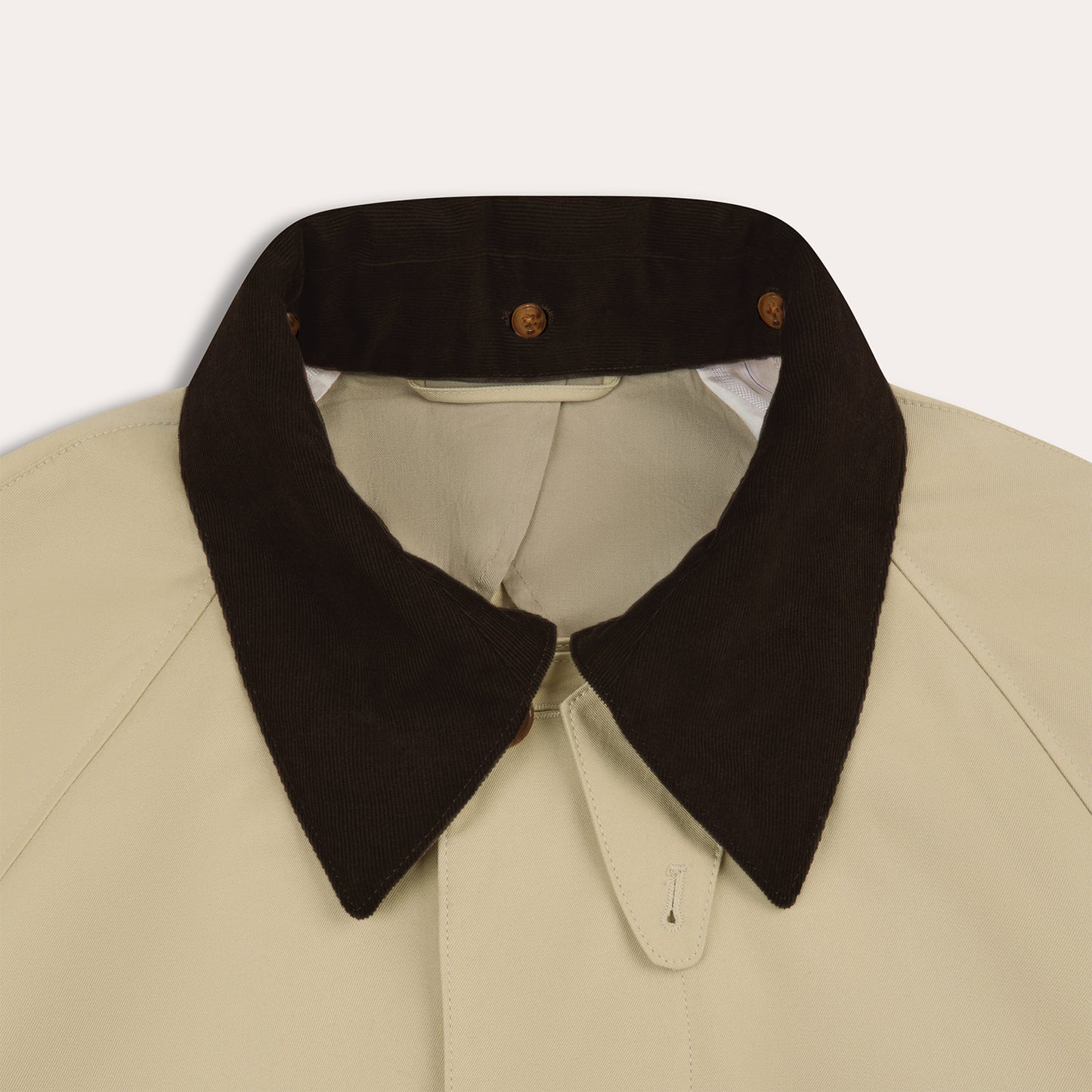 Manteau car coat en coton imperméable beige