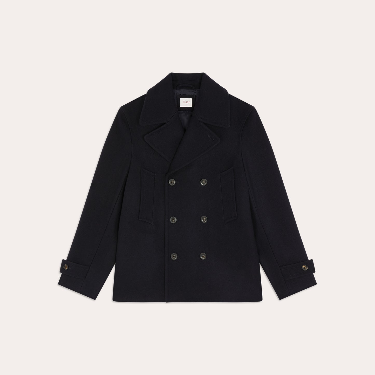 Navy wool pea coat