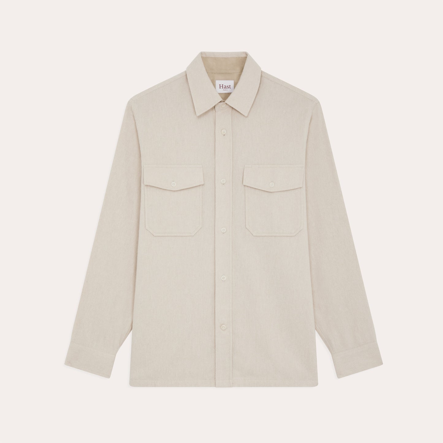 Surchemise en flanelle épaisse de coton écrue