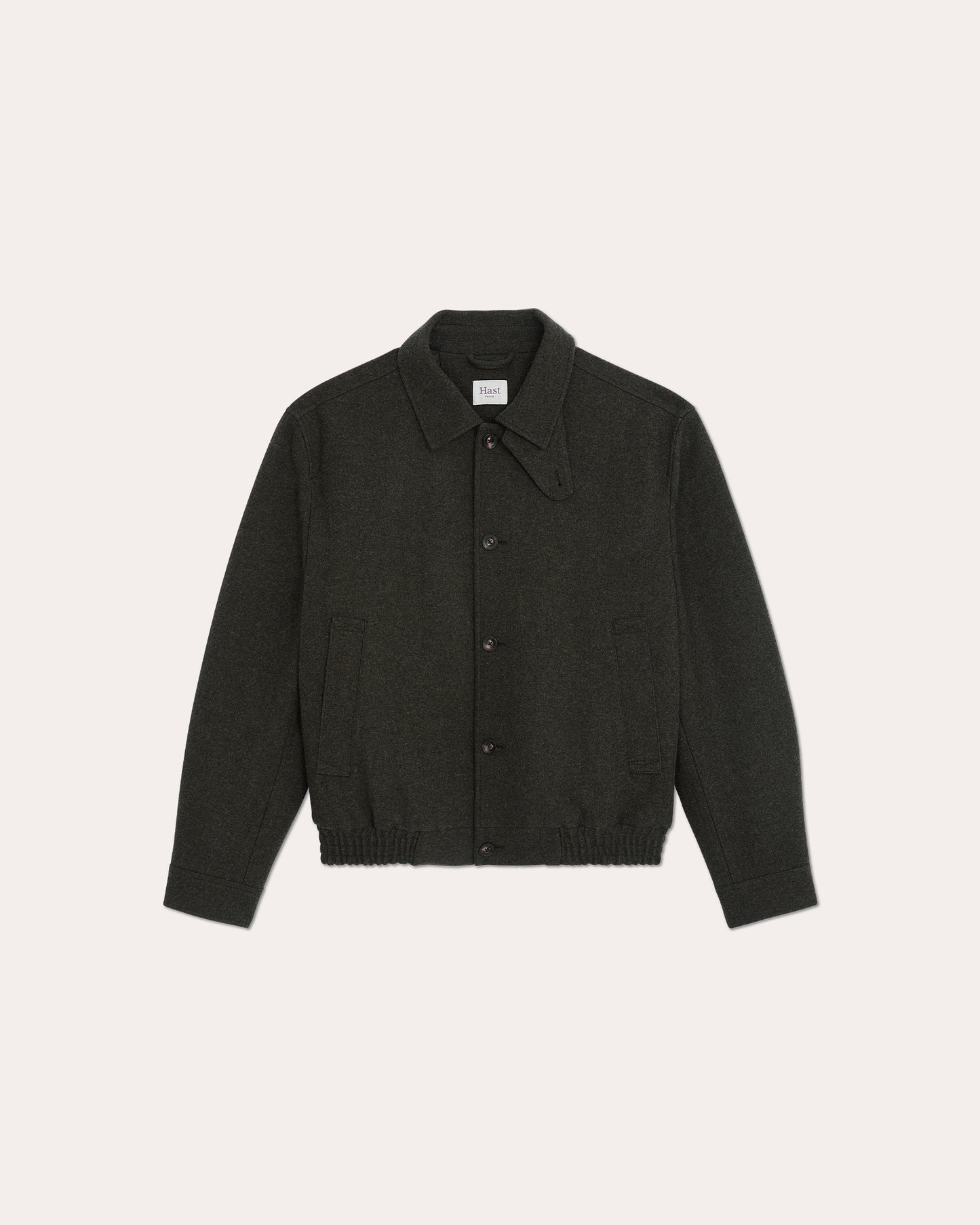 Blouson en laine vert