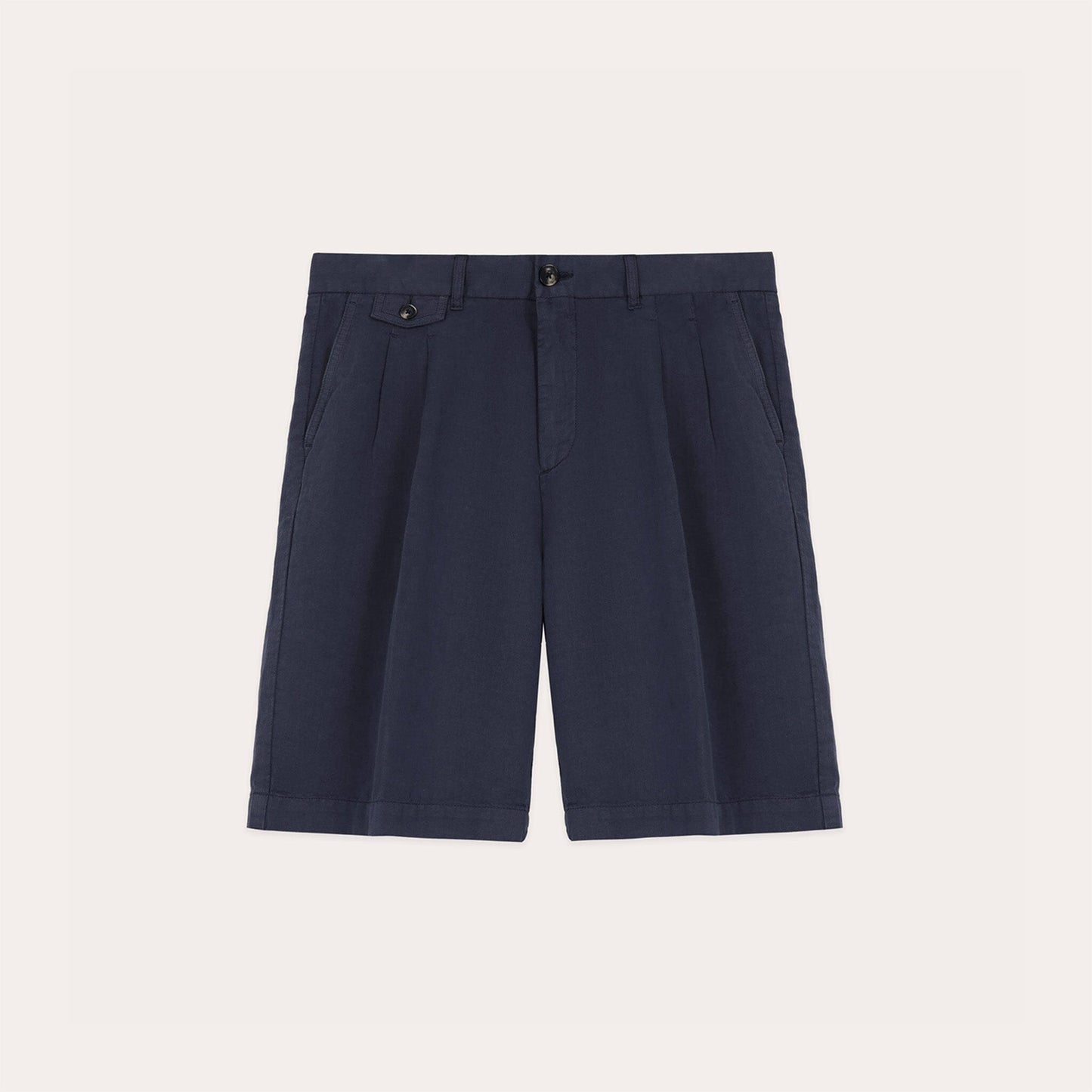 Short double plis marine