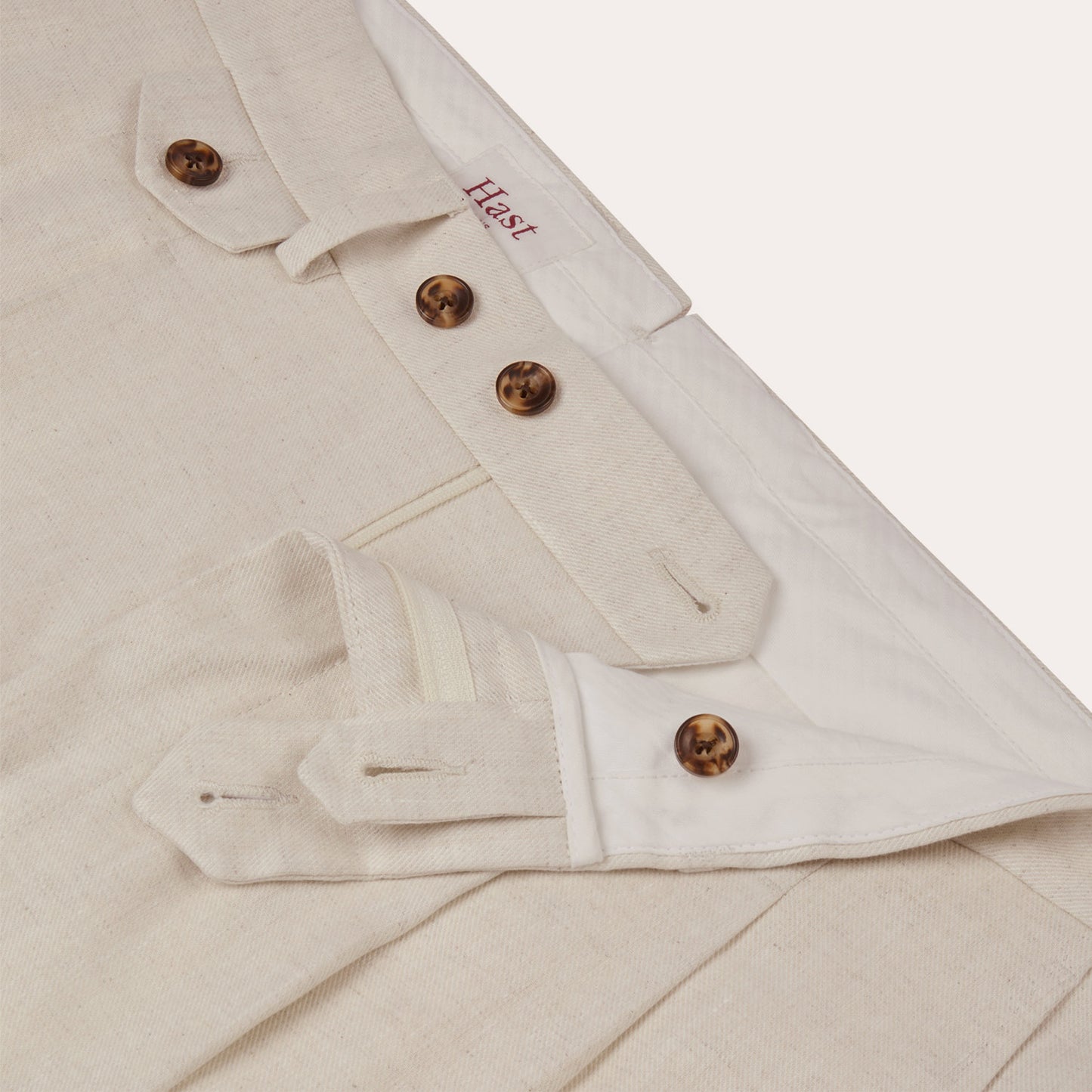 Beige hemp and organic cotton trousers