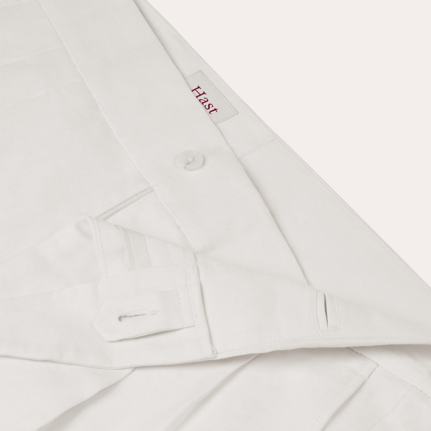 White linen and cotton Gurkha trousers