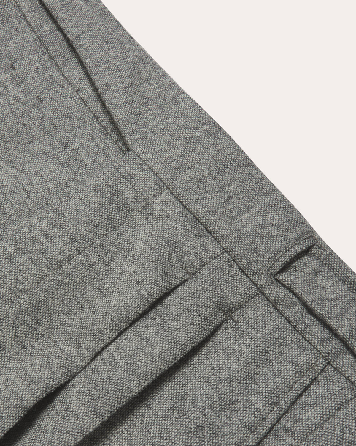 Gurkha trousers in grey mottled Donegal wool