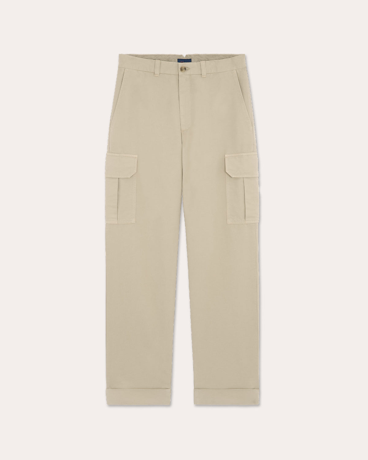Beige Cargohose aus Baumwolle
