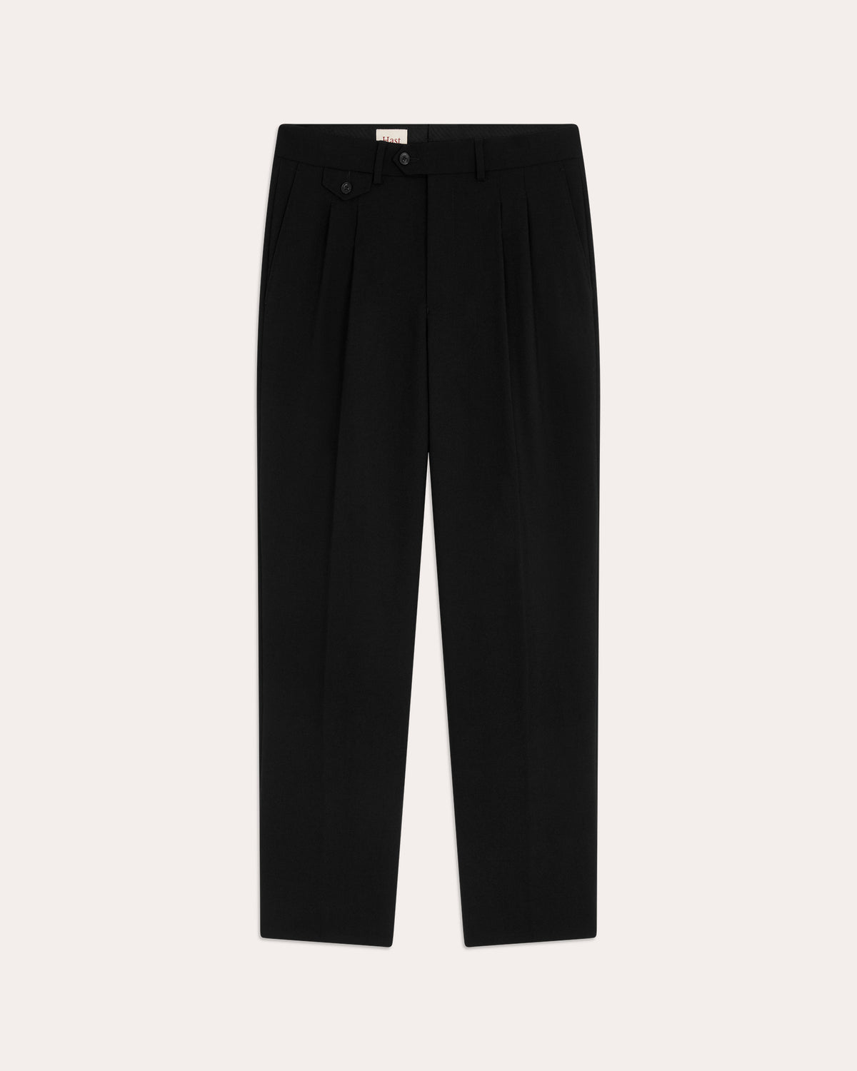 Black wool flannel suit