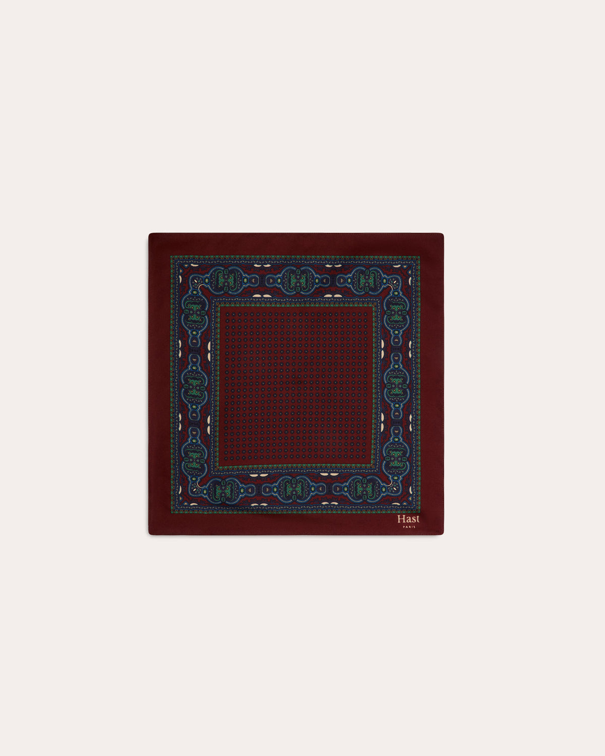 Burgundy silk pocket square