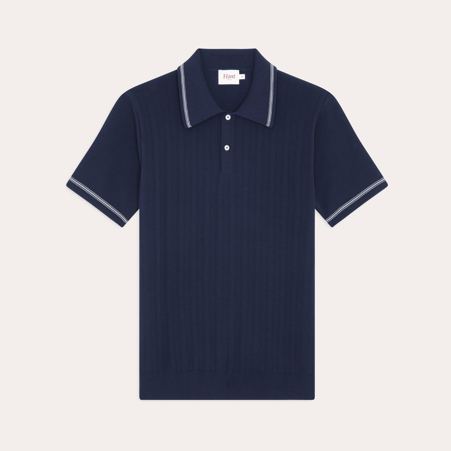 Polo en maille marine