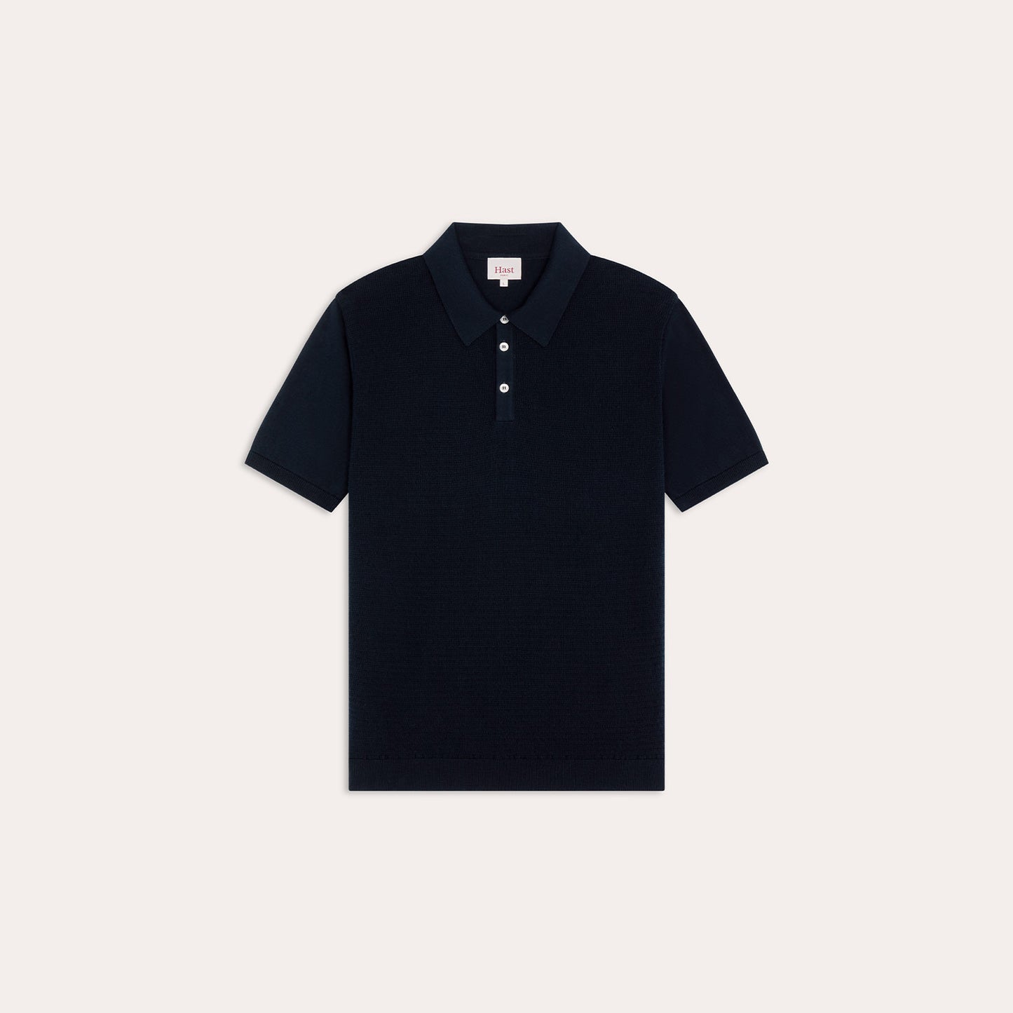 Polo en maille de coton marine