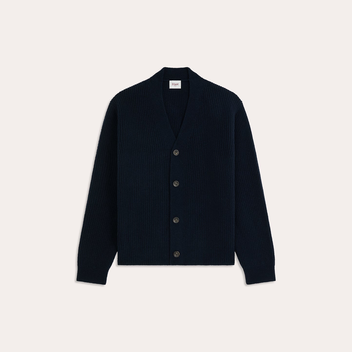 Navy merino wool cardigan
