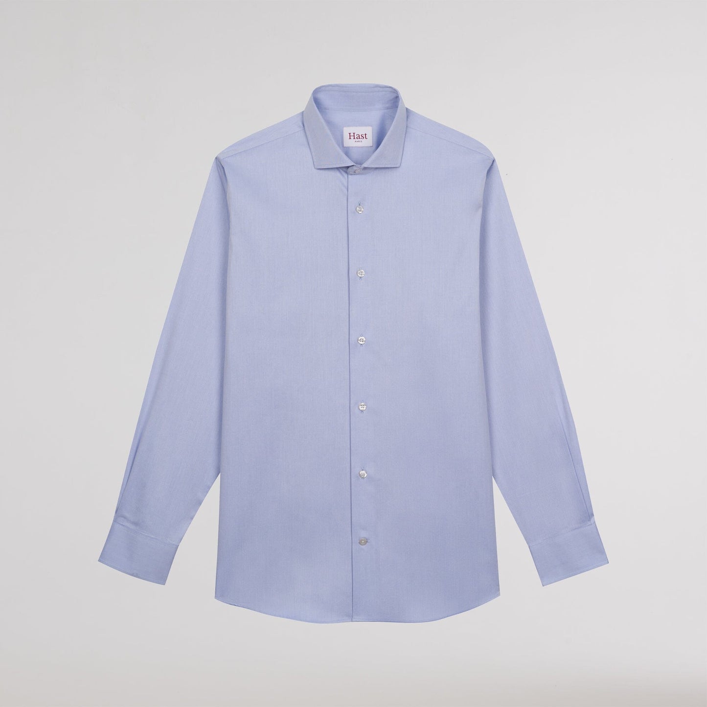 Chemise en twill double retors bleue