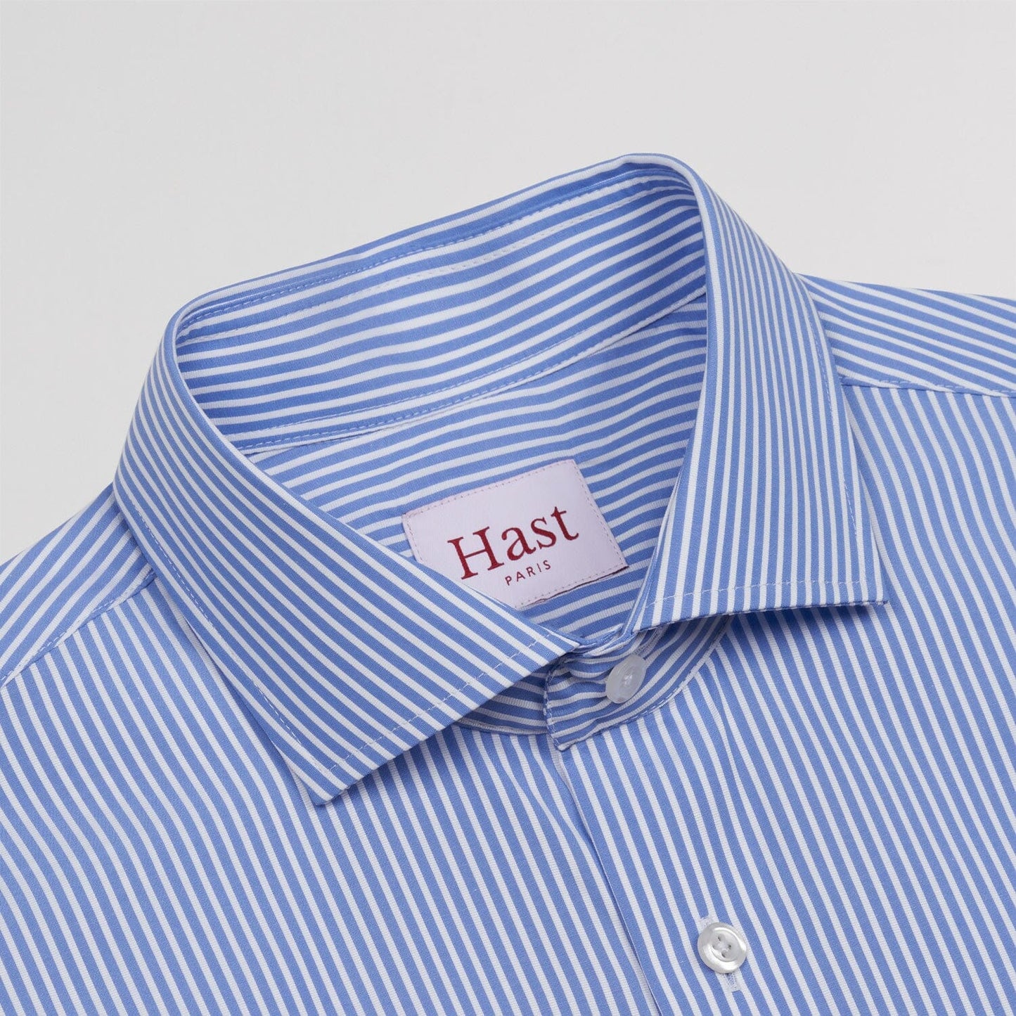 Chemise en dobby à rayures bleues