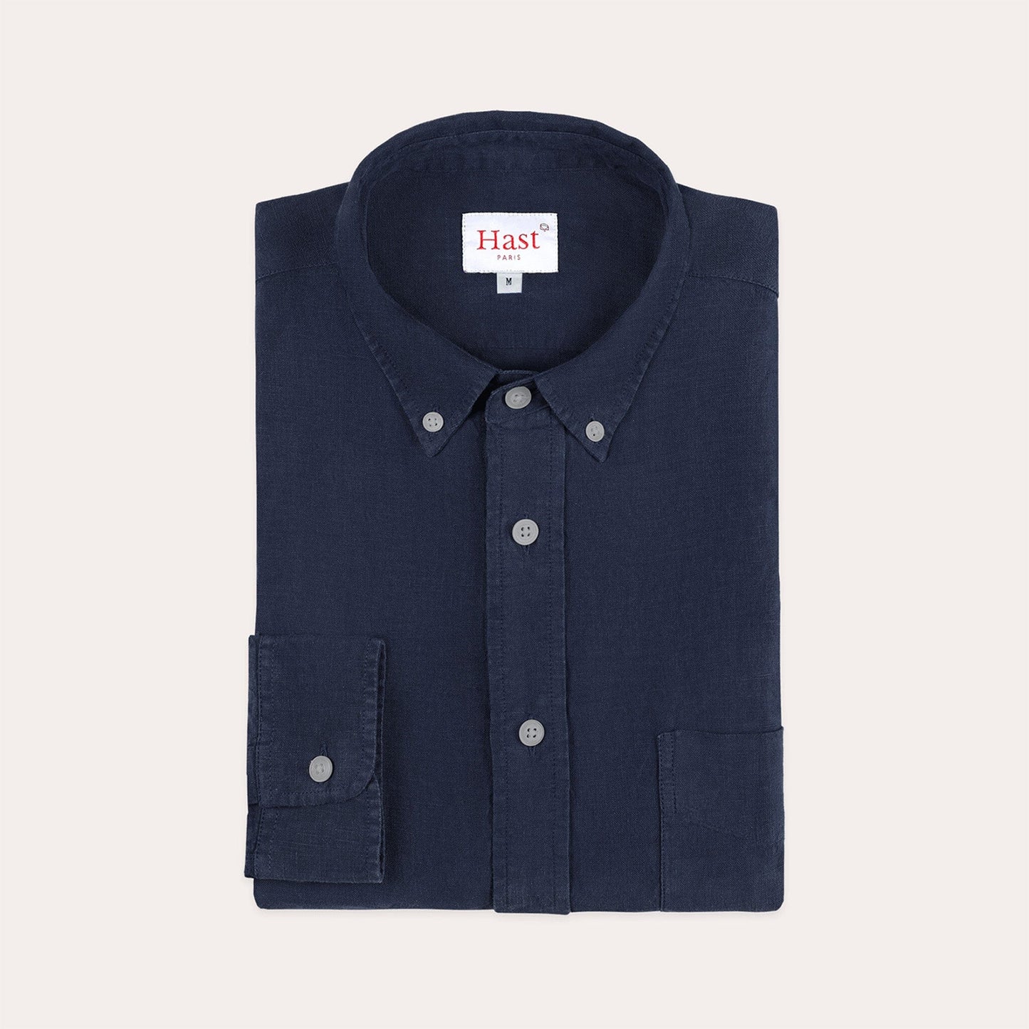 Chemise en lin bleue