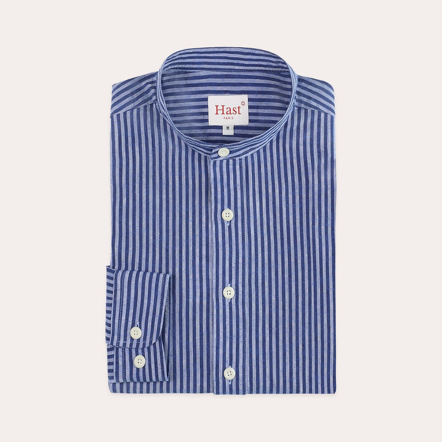 Chemise marine à rayures bleues