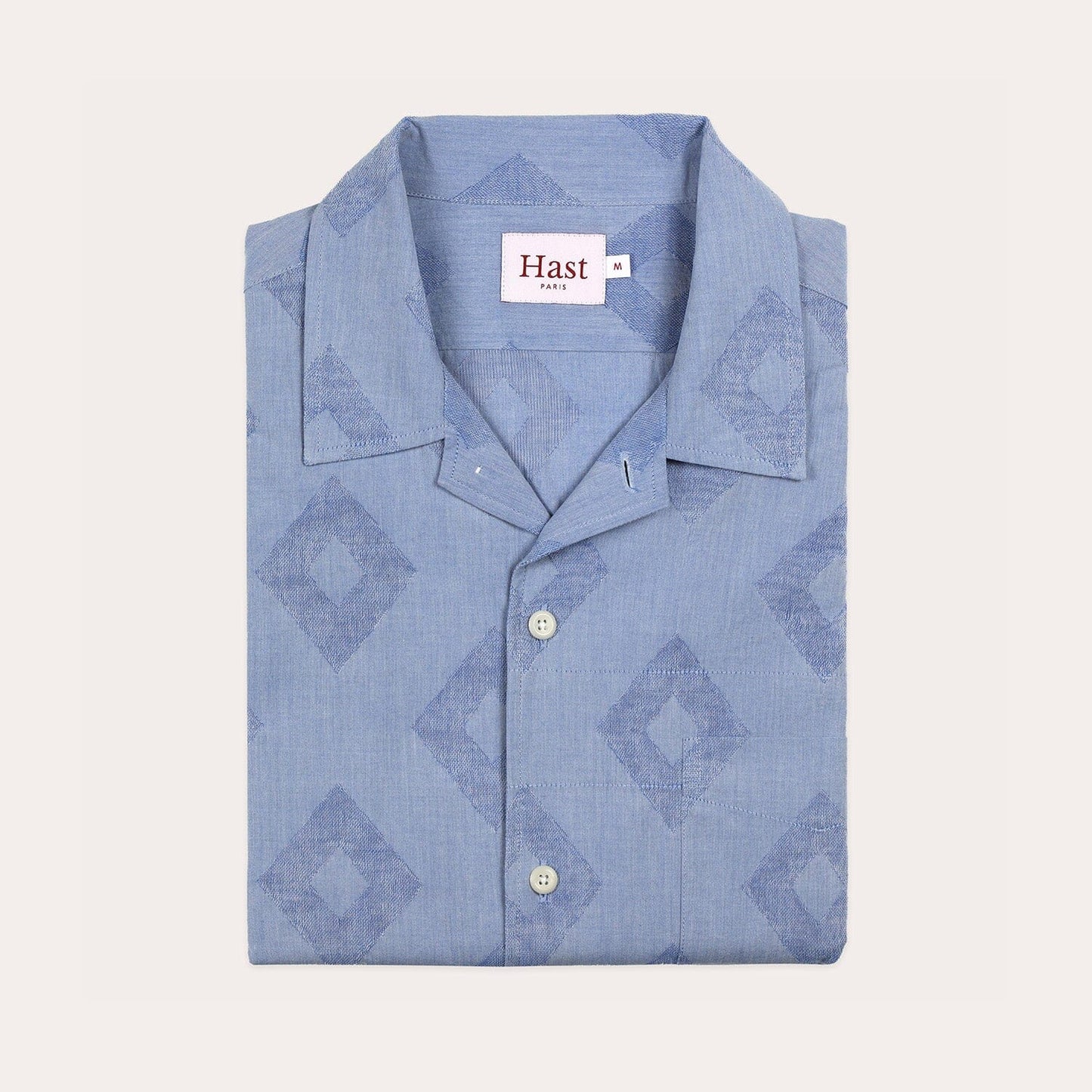 Chemise à manches courtes bleue