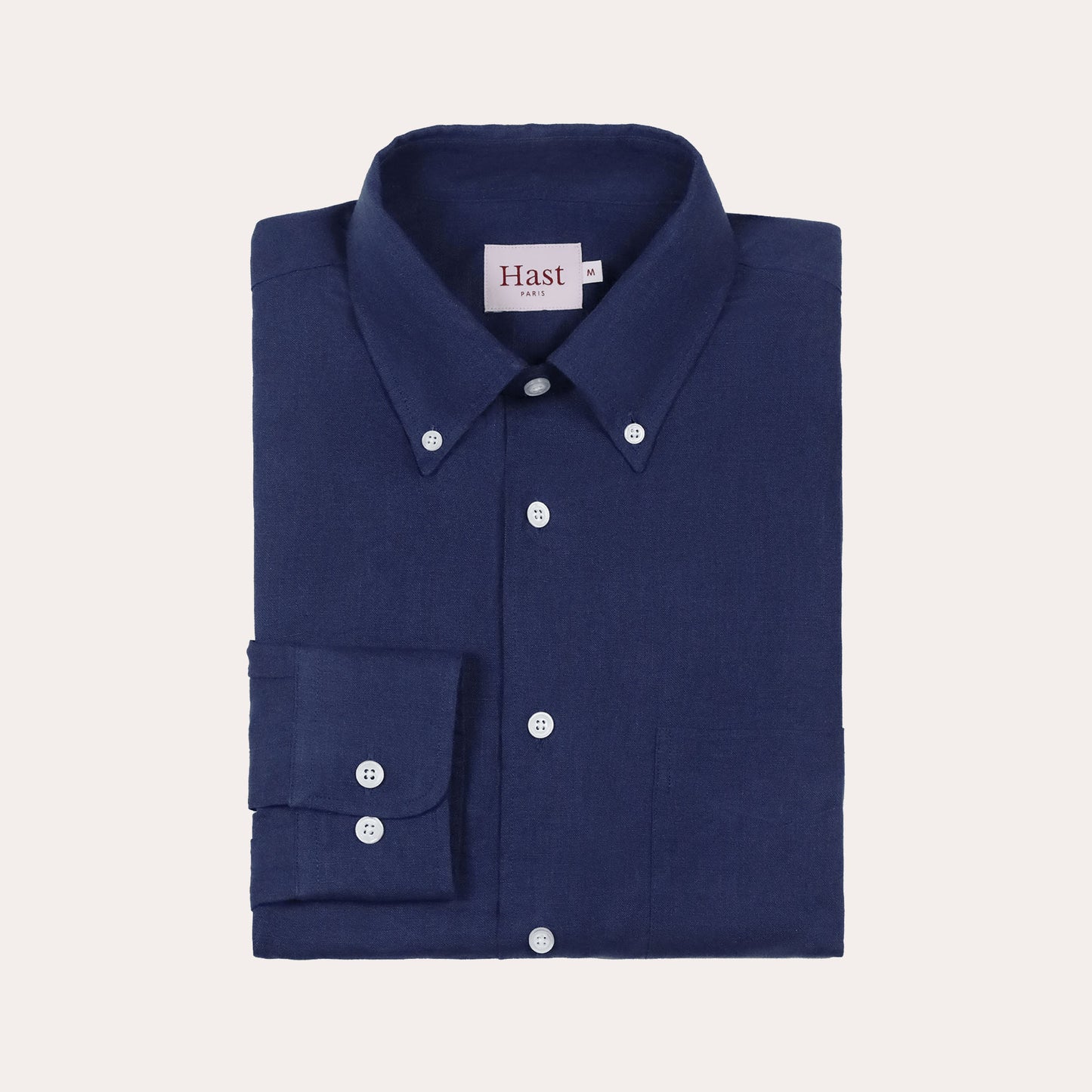 Chemise en lin marine