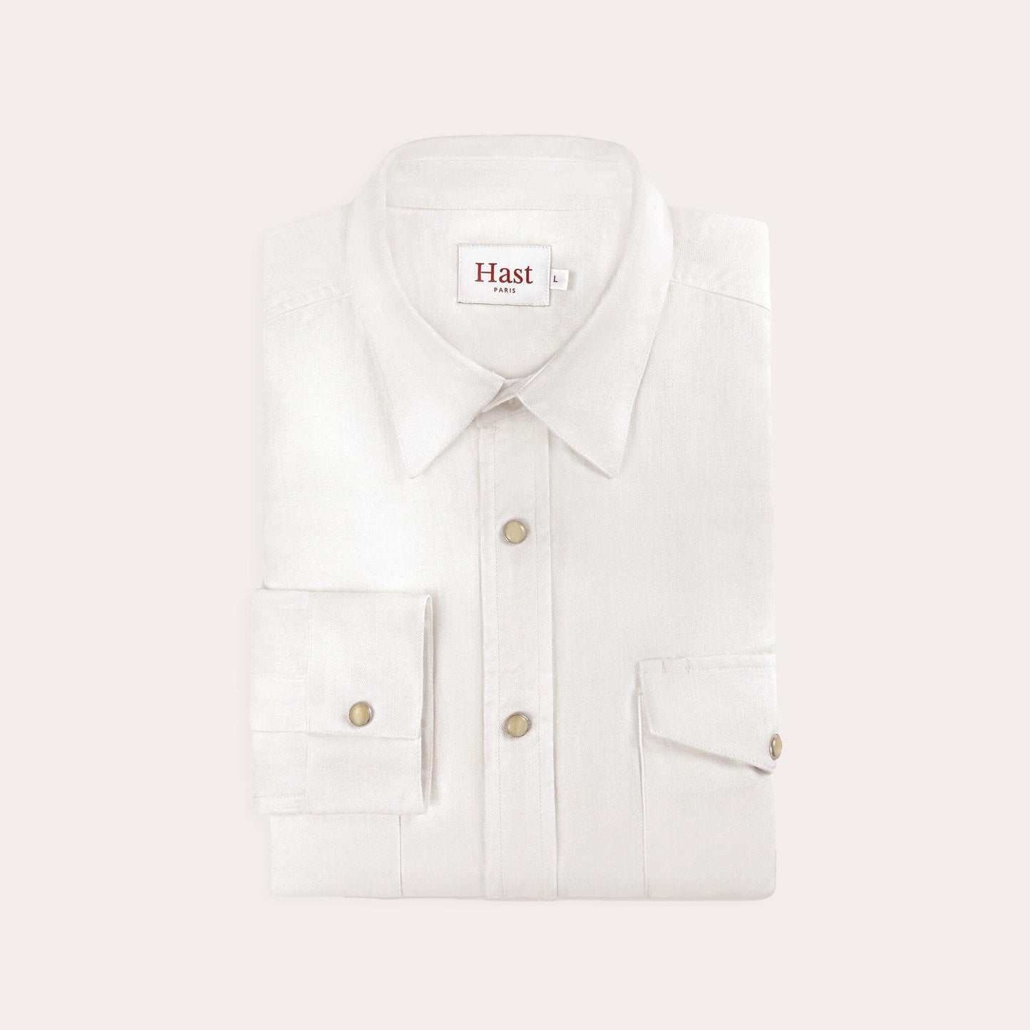 Chemise western écrue