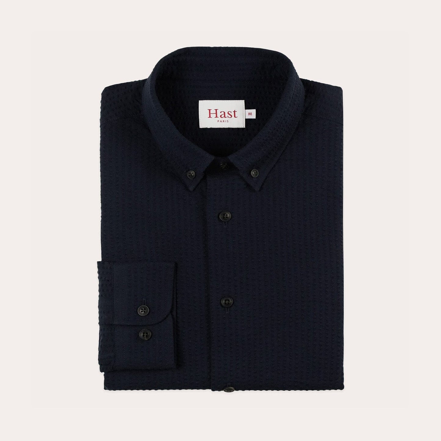 Chemise en seersucker marine