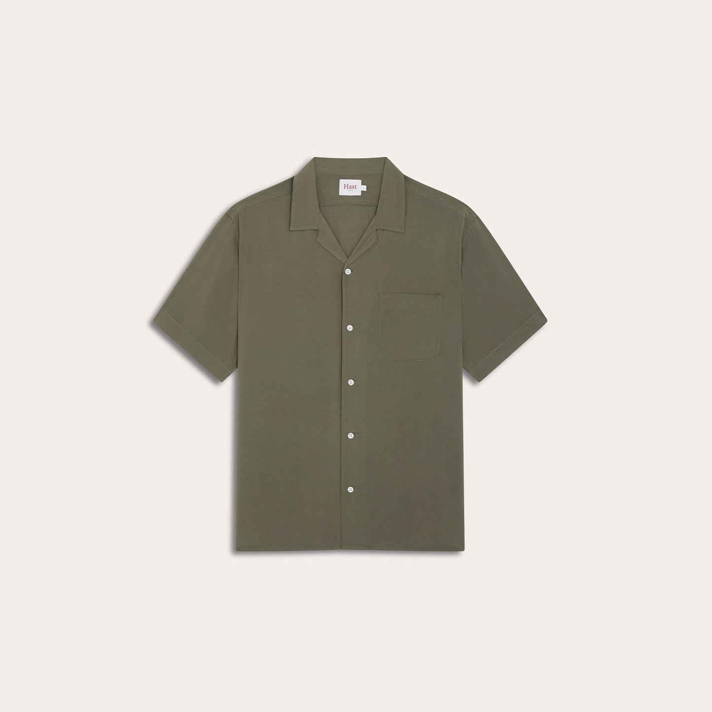Khaki Ecovero Viscose Short Sleeve Shirt