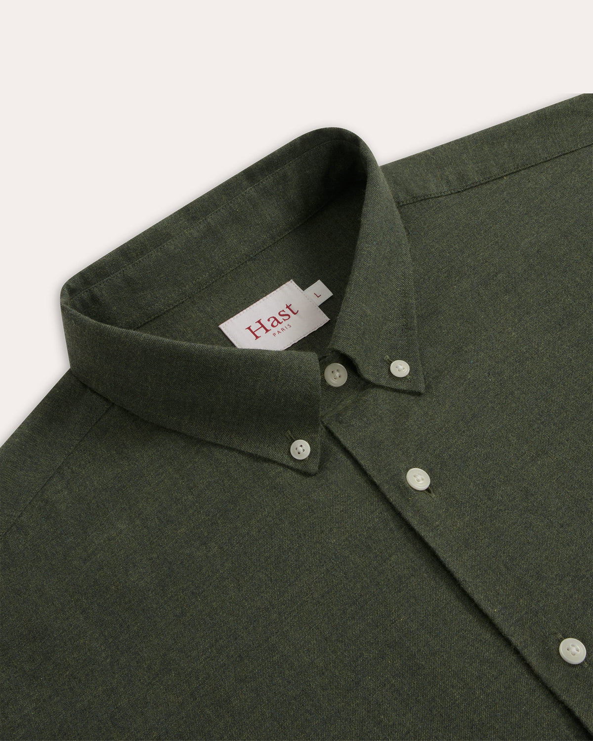 Chemise en flanelle verte à micro-chevrons