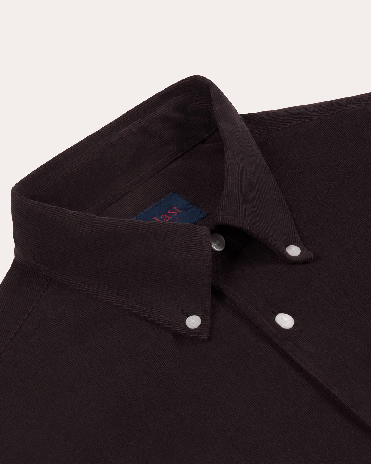 Chemise décontractée en velours côtelé bordeaux