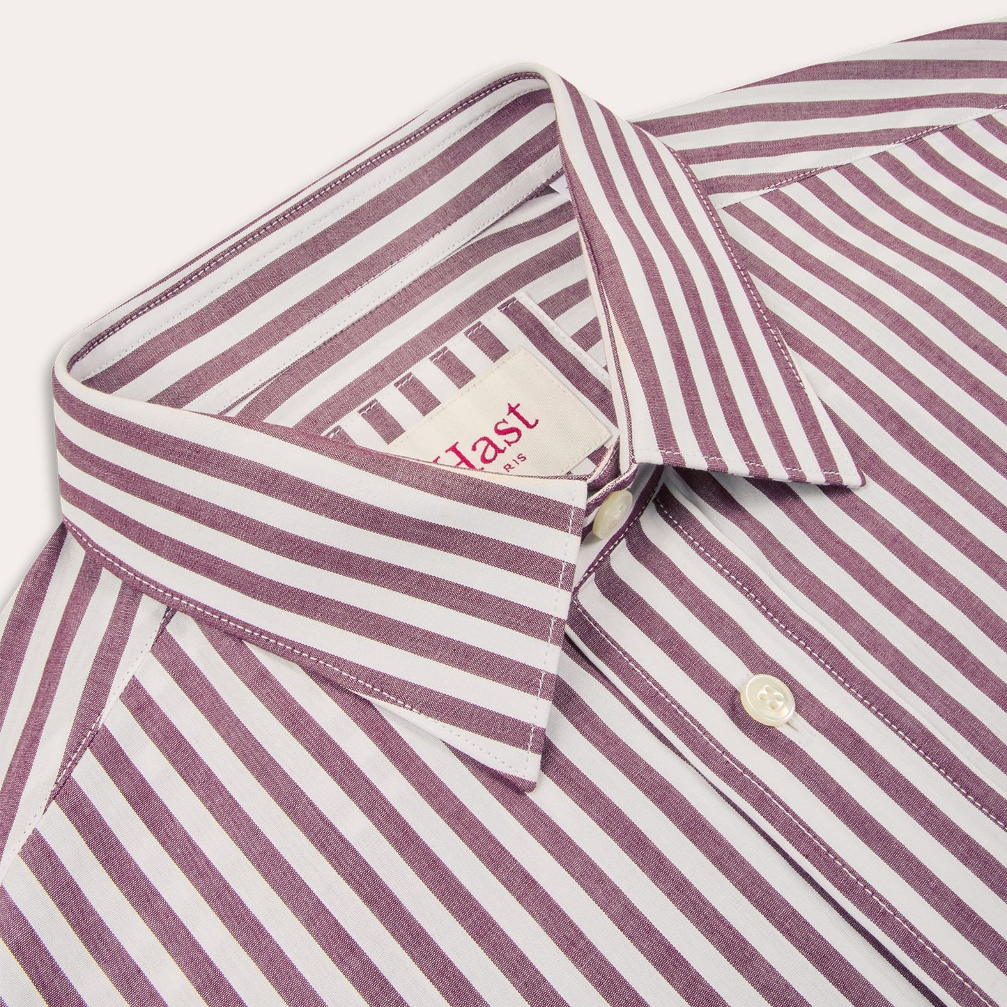 Burgundy striped cotton shirt