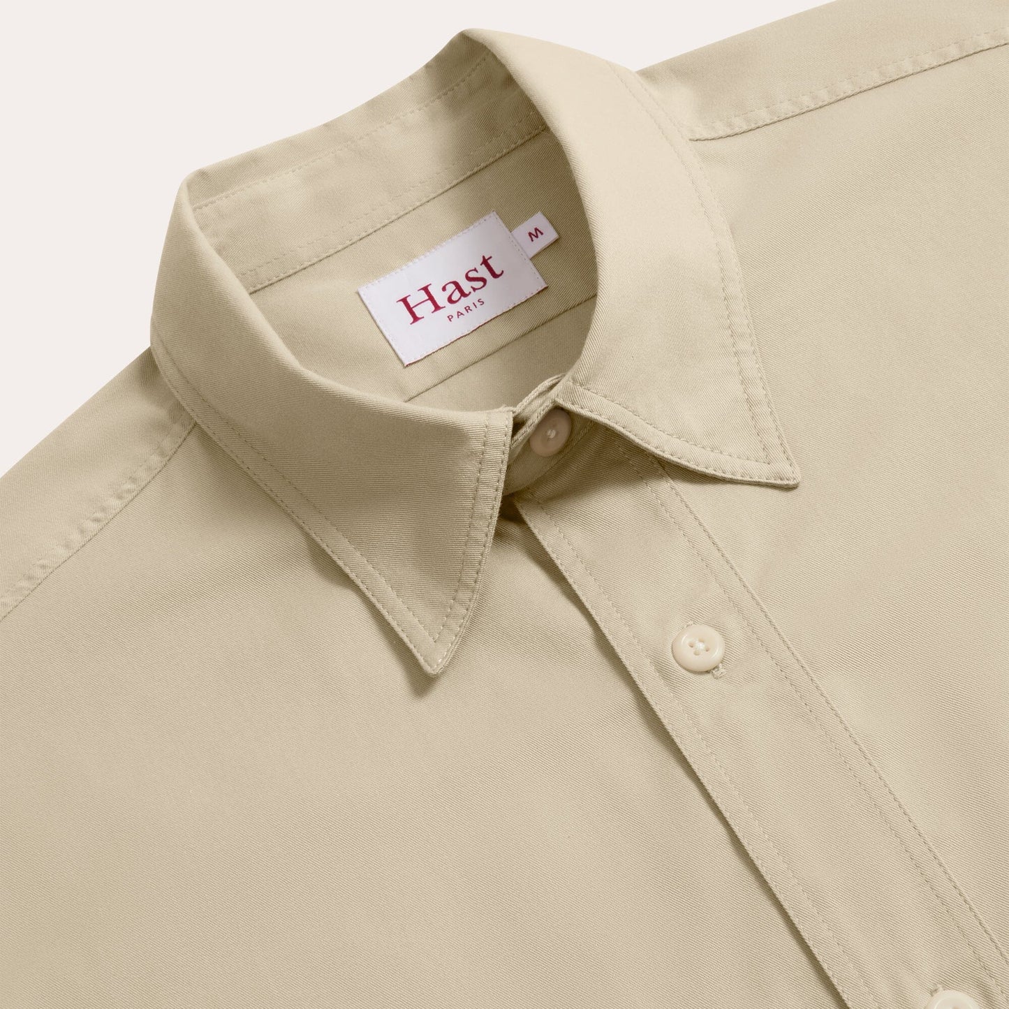 Chemise en twill beige